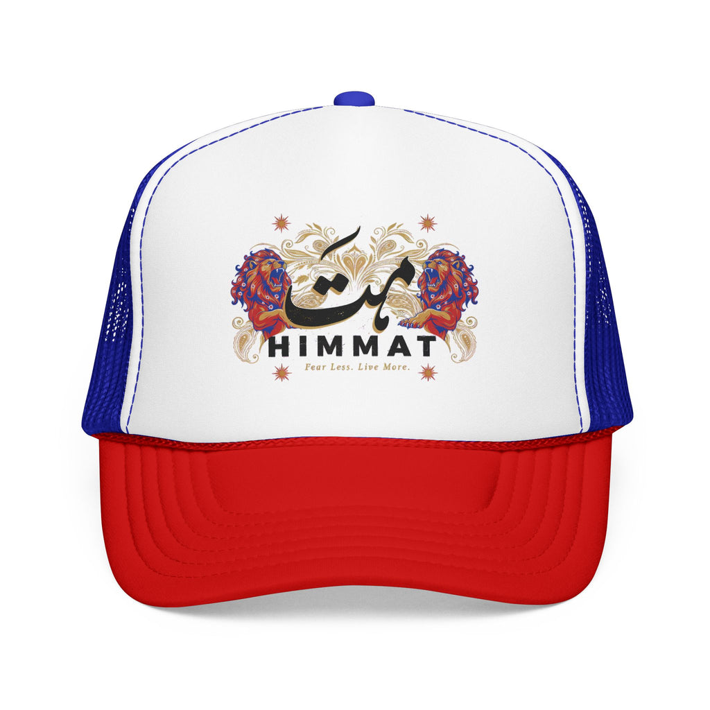 Trucker Hat — Vintage Floral Rose Skull Design (Live Loud, Live More) | Noorve | Hats