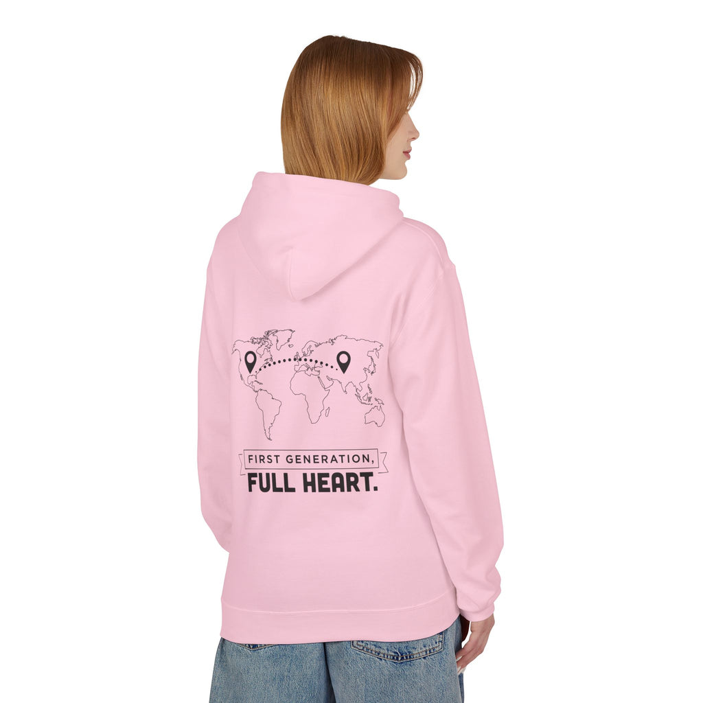 NoCrve 'First Generation, Full Heart' Hoodie — Inspirational Travel Map Pullover