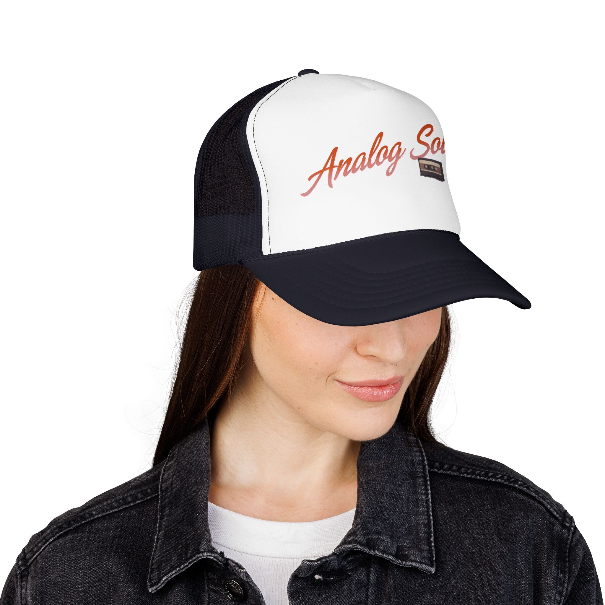 Trucker Hat — "Analog Soul" Retro Cassette Foam Cap