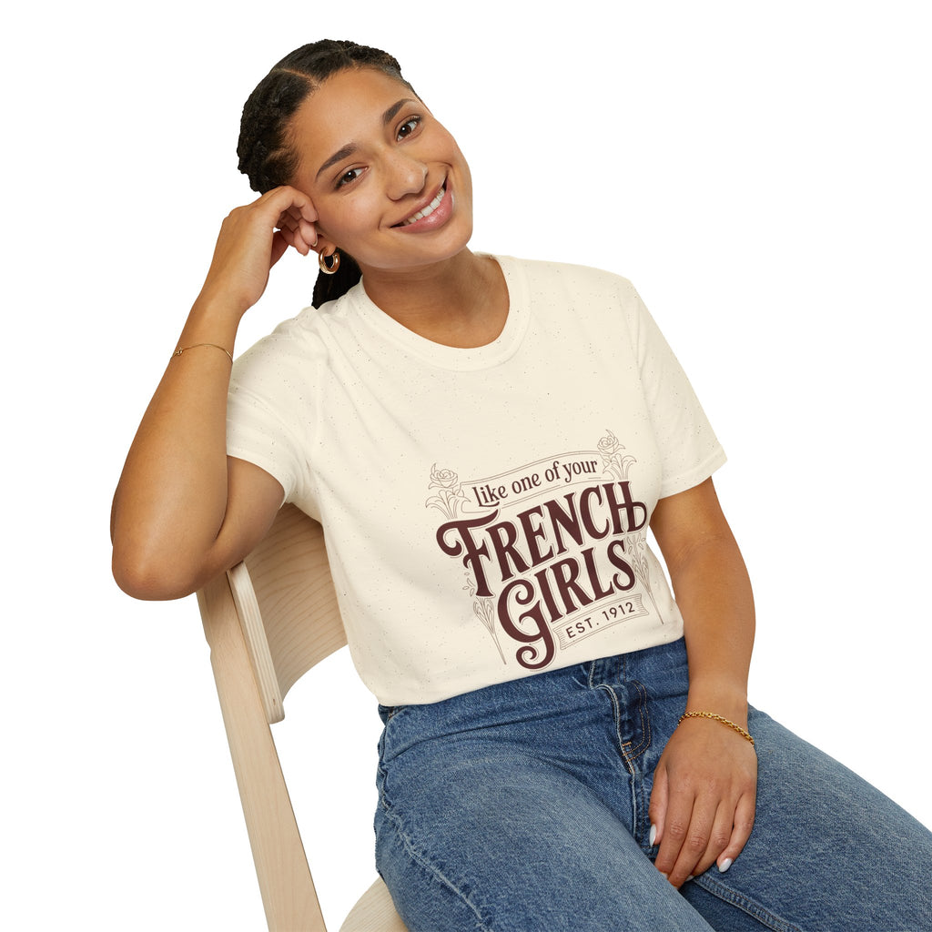 French Girls T-Shirt — "Like One of Your French Girls" Vintage Script Tee