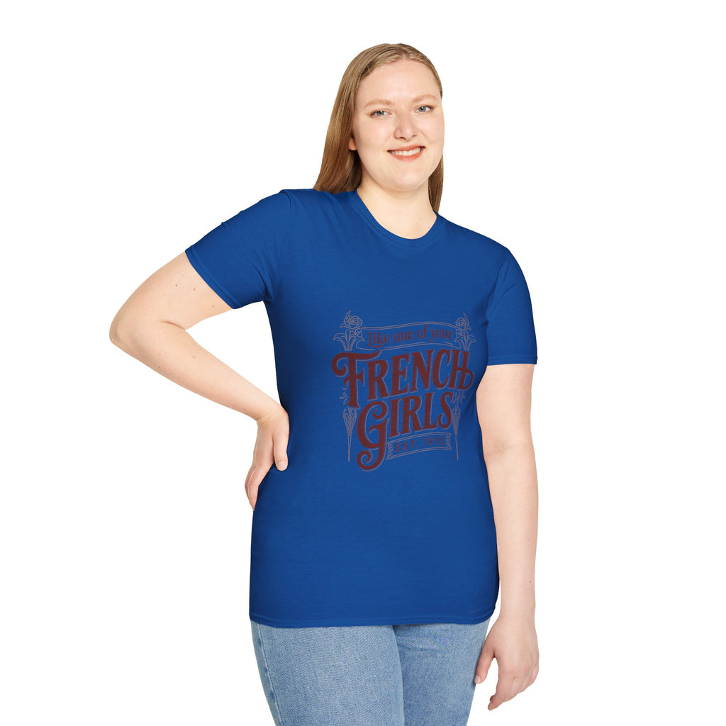 French Girls T-Shirt — "Like One of Your French Girls" Vintage Script Tee