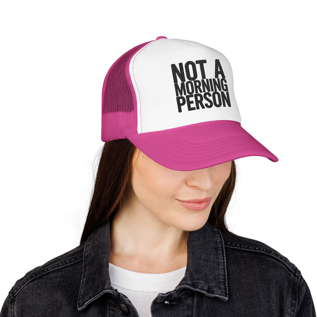 Trucker Hat — NOLA Music Person Glitter Text Foam Mesh Cap