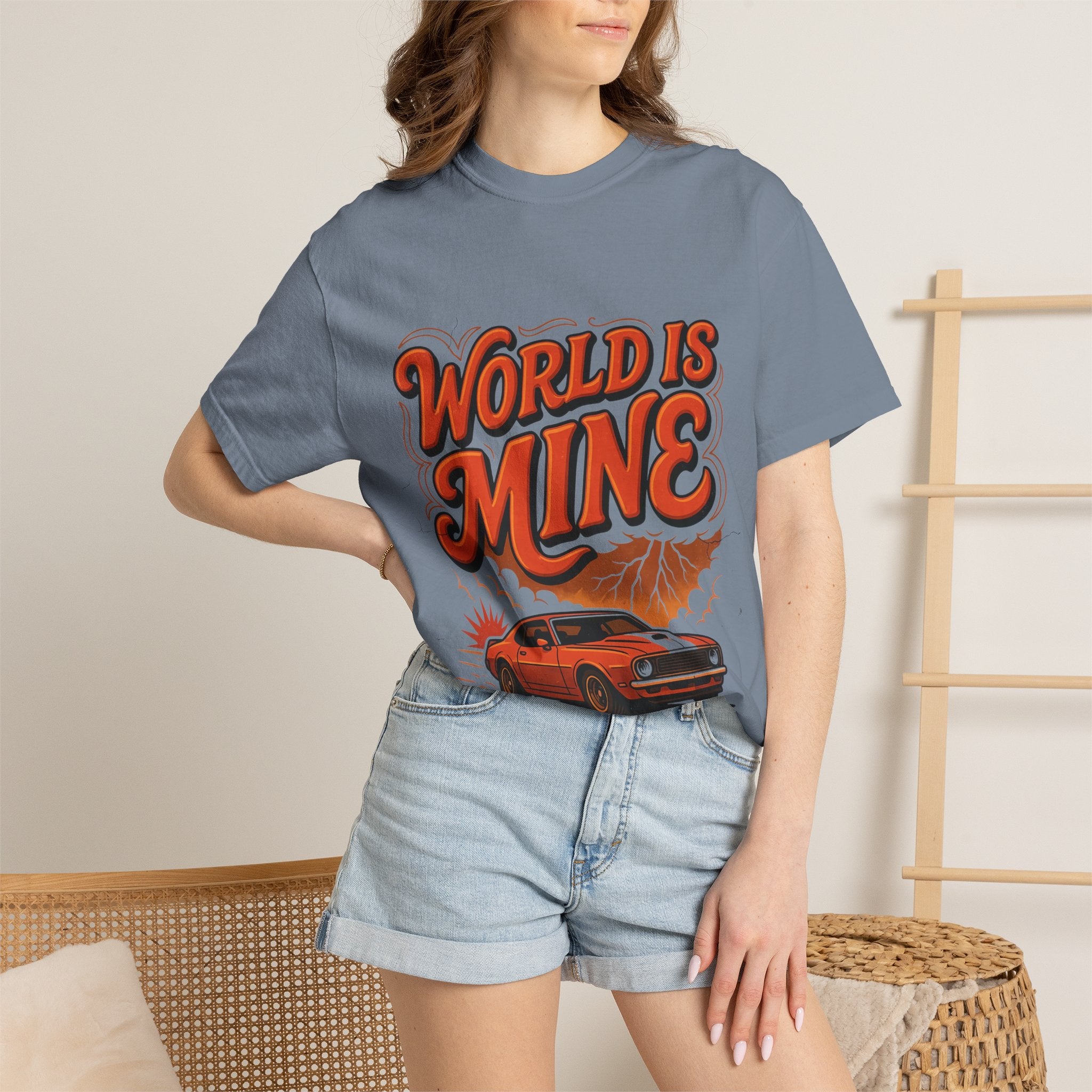 World Is Mine Vintage Muscle Car T-Shirt