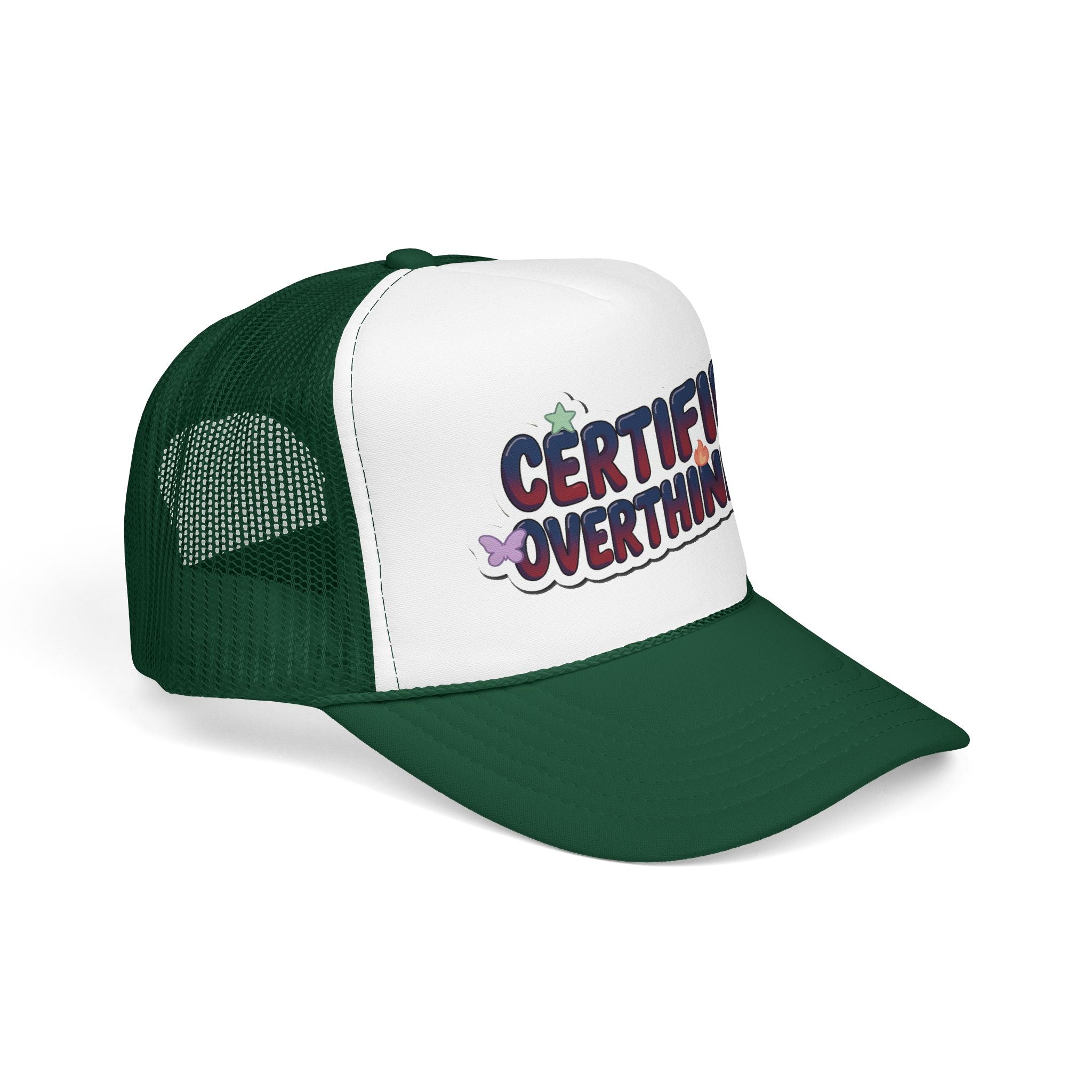 Trucker Hat — "Certified Overthinker" Foam Patch Cap