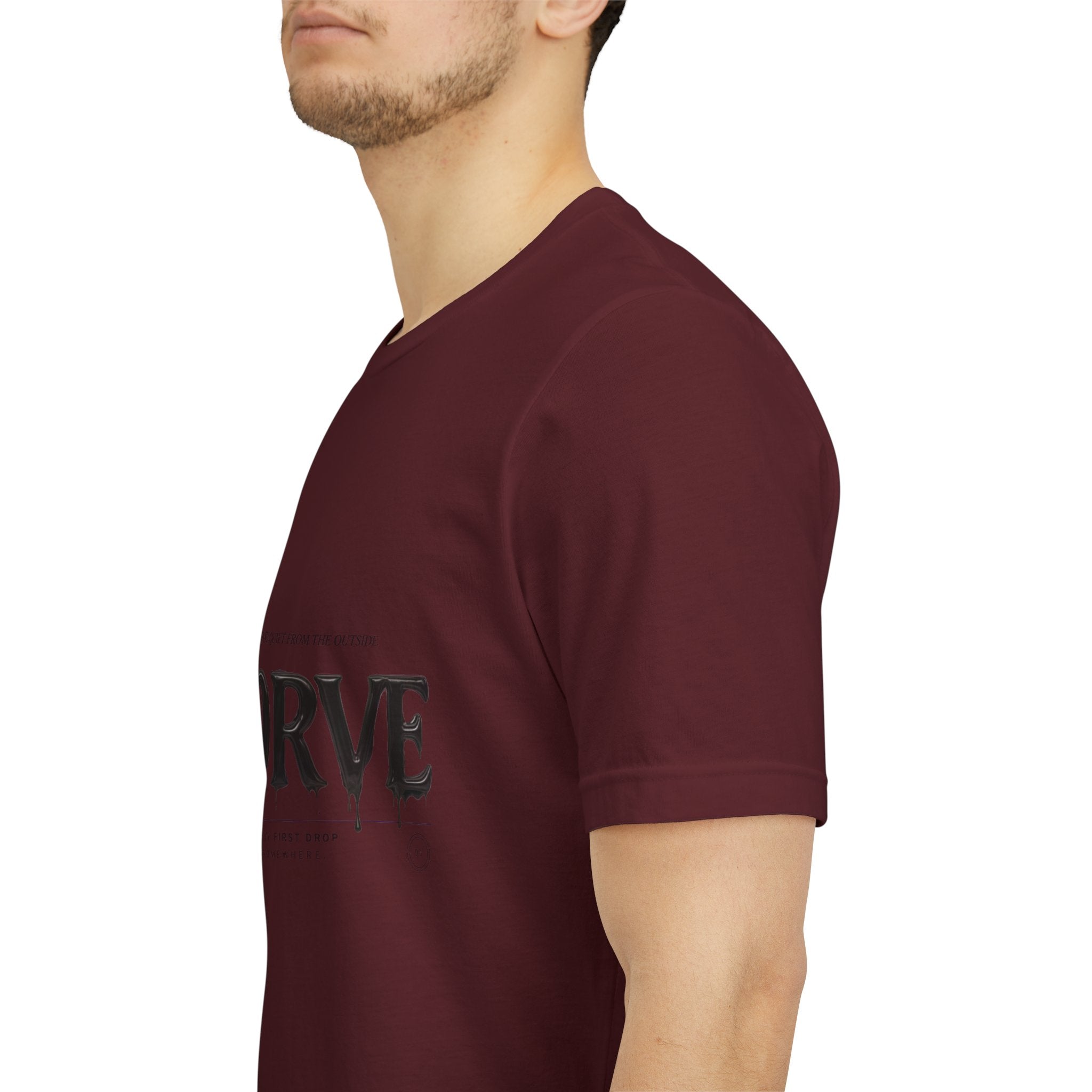 Noorve Drip Logo T-Shirt — Graphic White Tee with Gothic Dripping Text