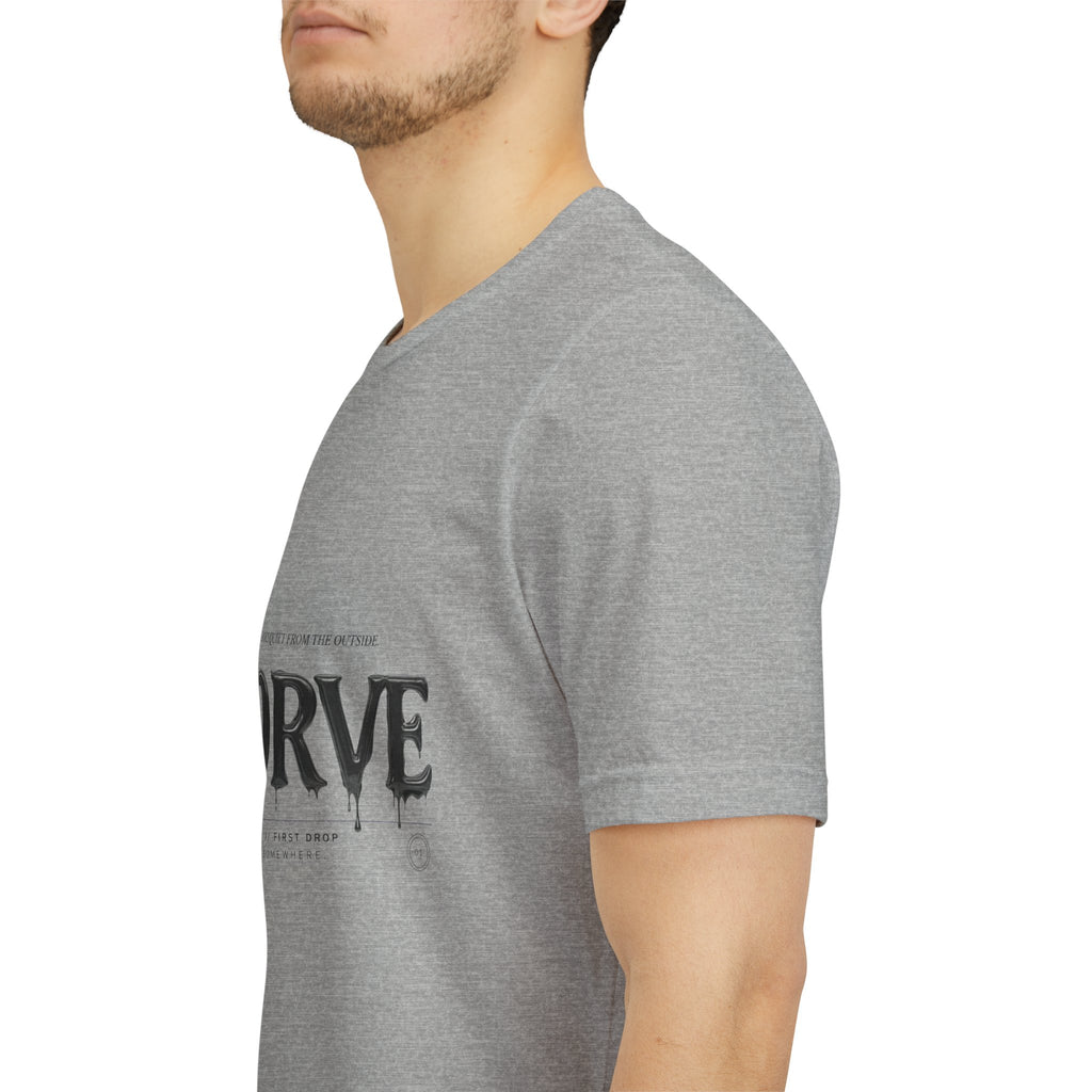 Noorve Drip Logo T-Shirt — Graphic White Tee with Gothic Dripping Text