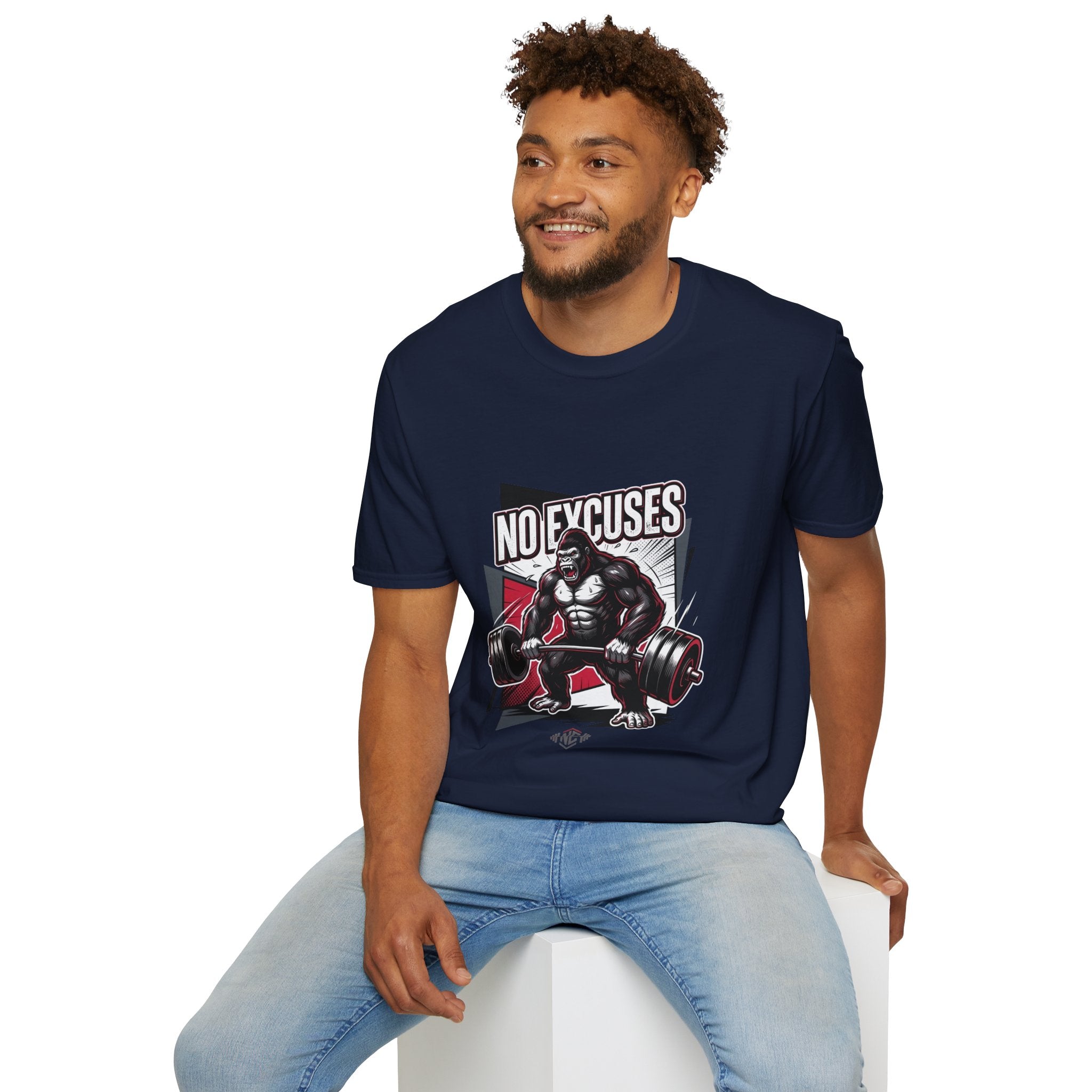 No Excuses T-Shirt — Motivational Gym Gorilla Fitness Tee