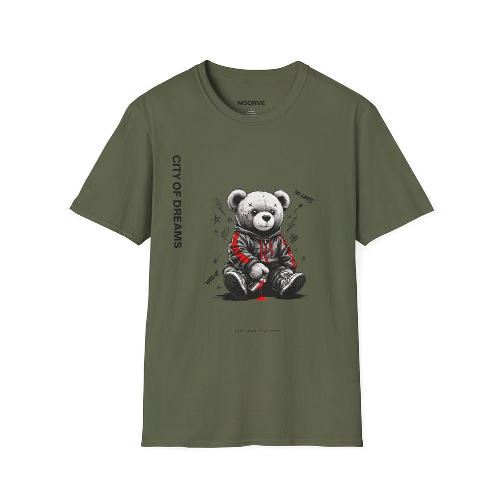 City of Dreams Teddy Bear T-Shirt — Cute Grunge Graphic Tee | Noorve | T-Shirt