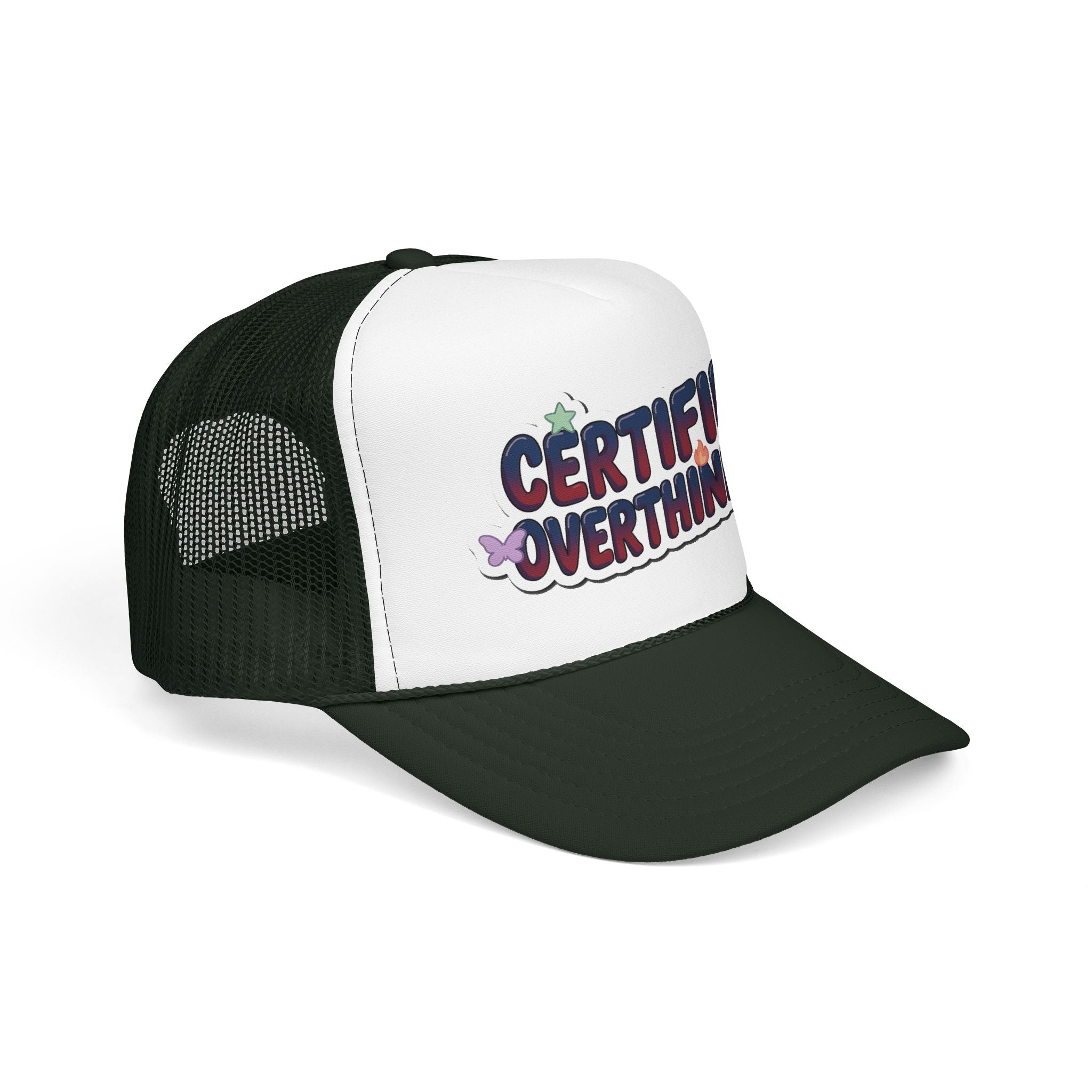 Trucker Hat — "Certified Overthinker" Foam Patch Cap