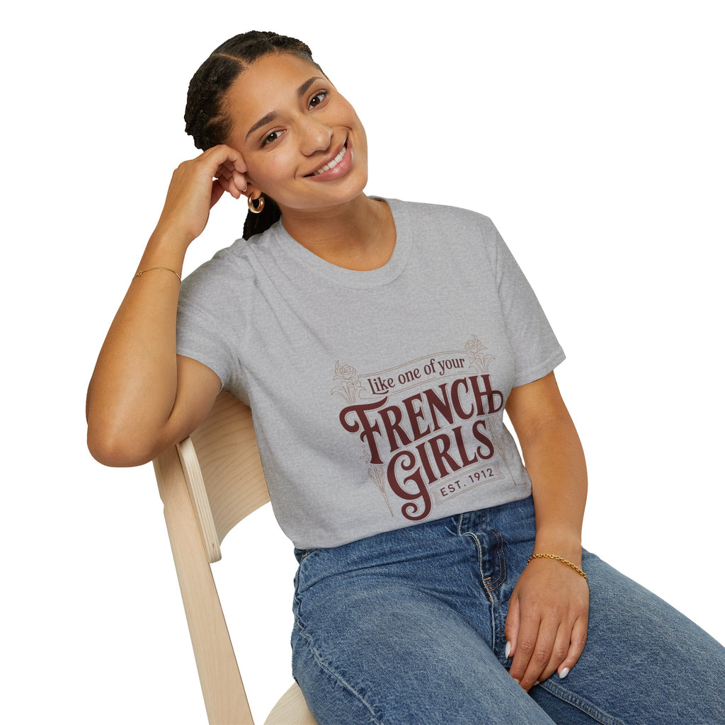 French Girls T-Shirt — "Like One of Your French Girls" Vintage Script Tee