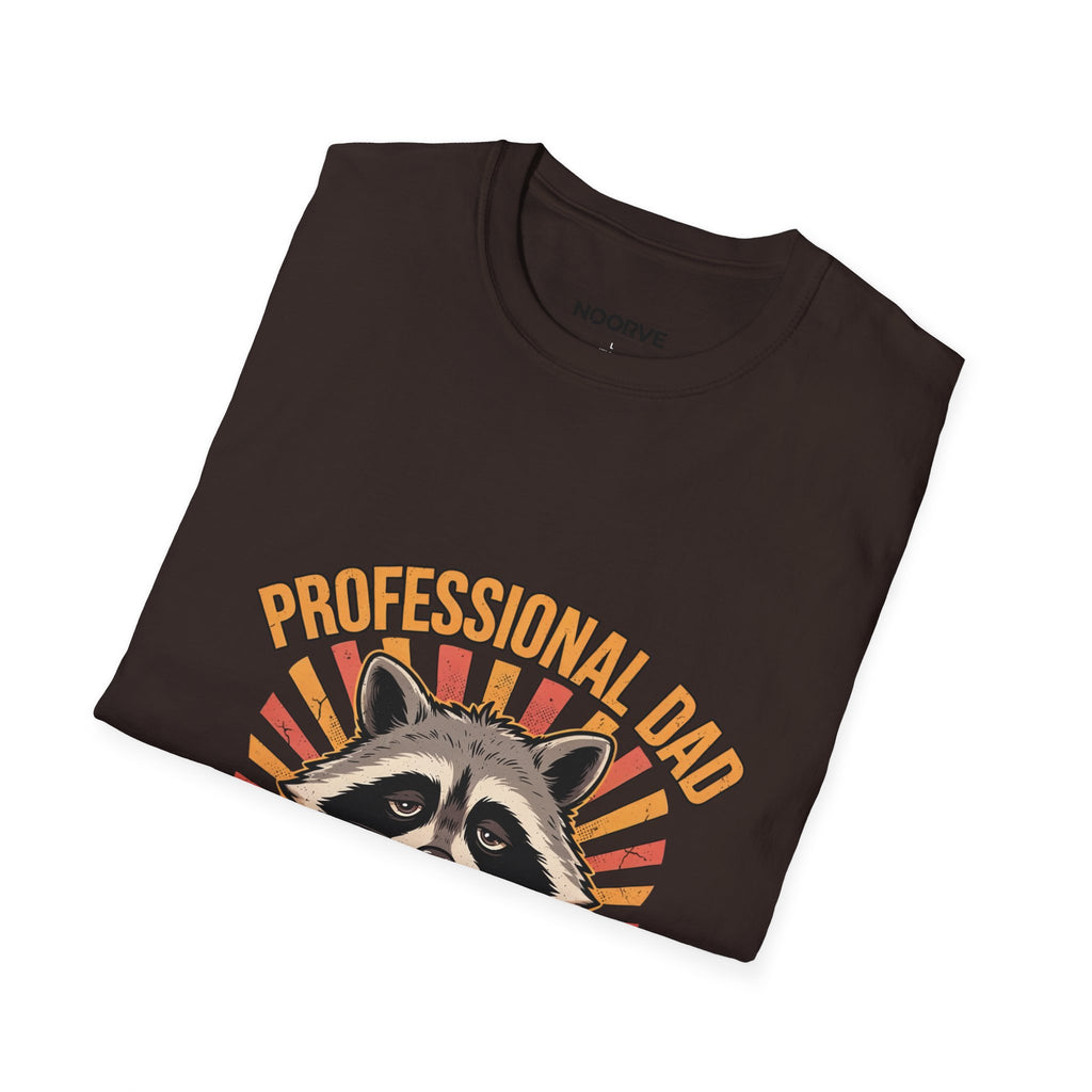 Dad T-Shirt – “Professional Dad, Amateur Sleeper” Cute Raccoon Father’s Day Tee