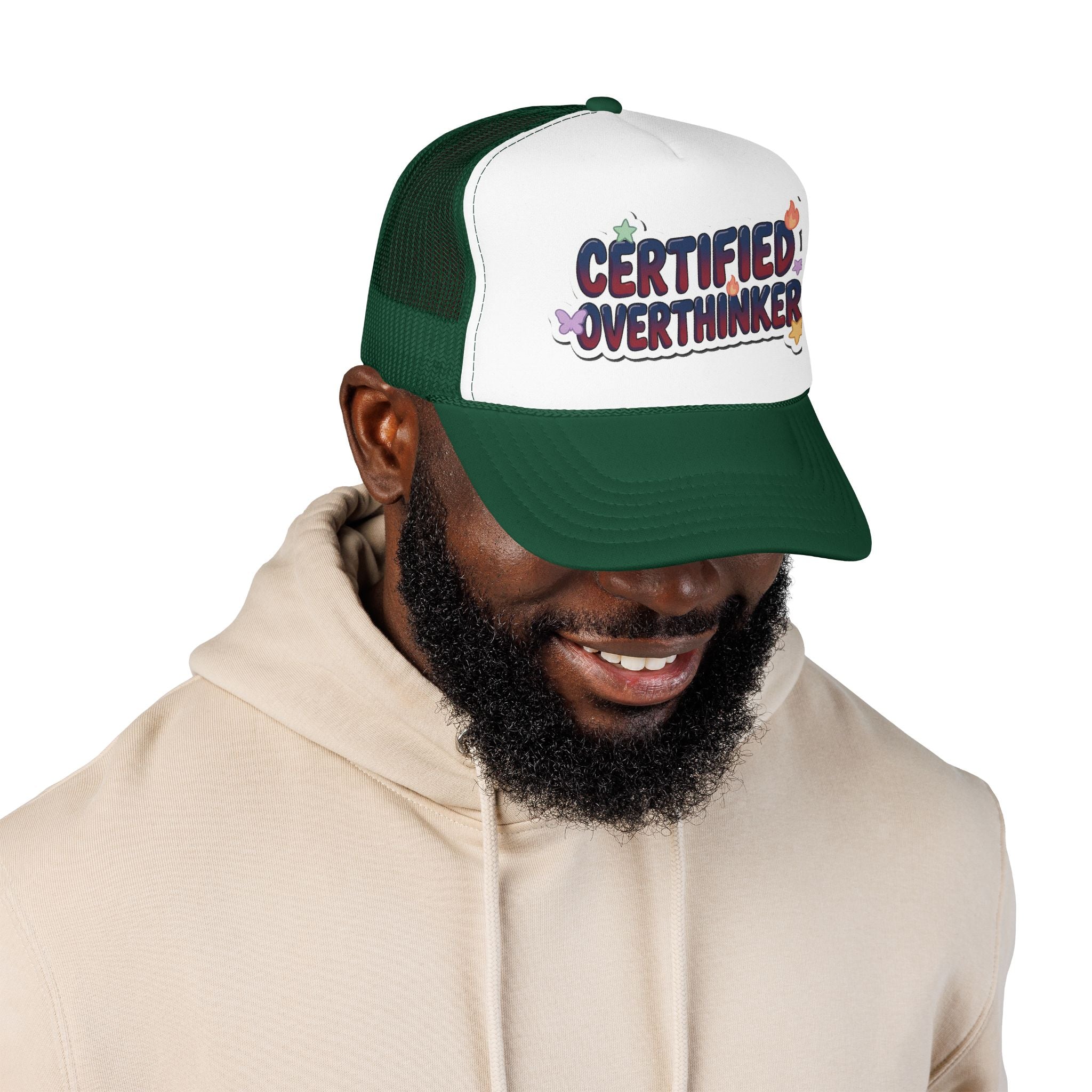 Trucker Hat — "Certified Overthinker" Foam Patch Cap