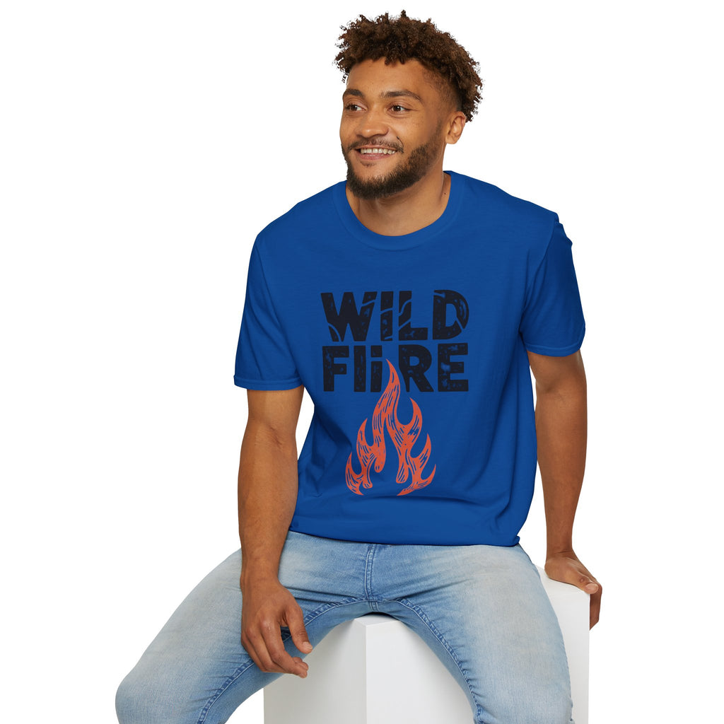 Wild Fire Graphic T‑Shirt — Bold Flame Typography Tee