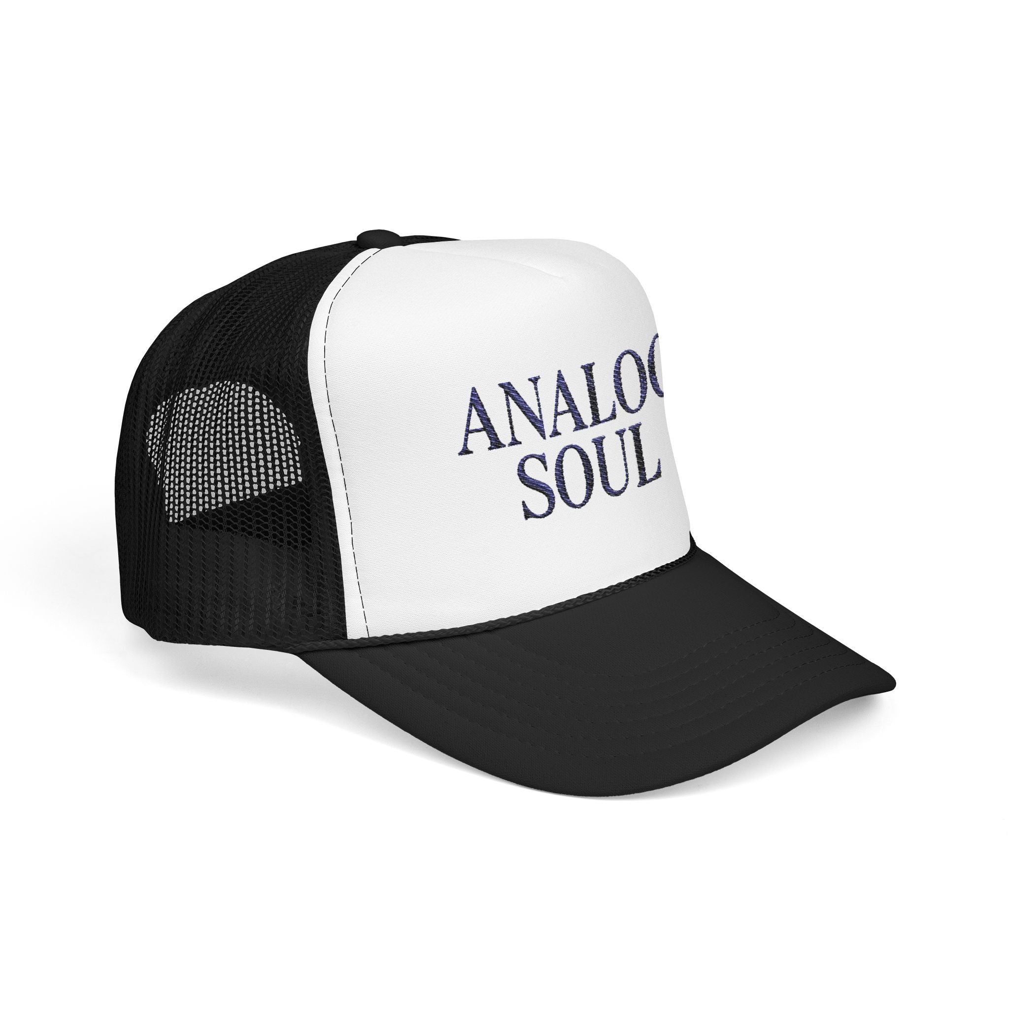Analog Soul Trucker Hat — Retro Music-Inspired Foam Mesh Cap