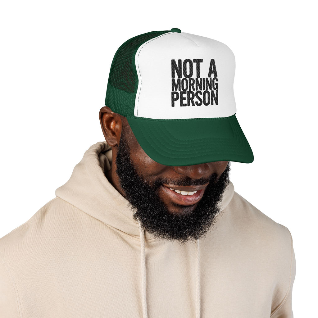 Trucker Hat — NOLA Music Person Glitter Text Foam Mesh Cap