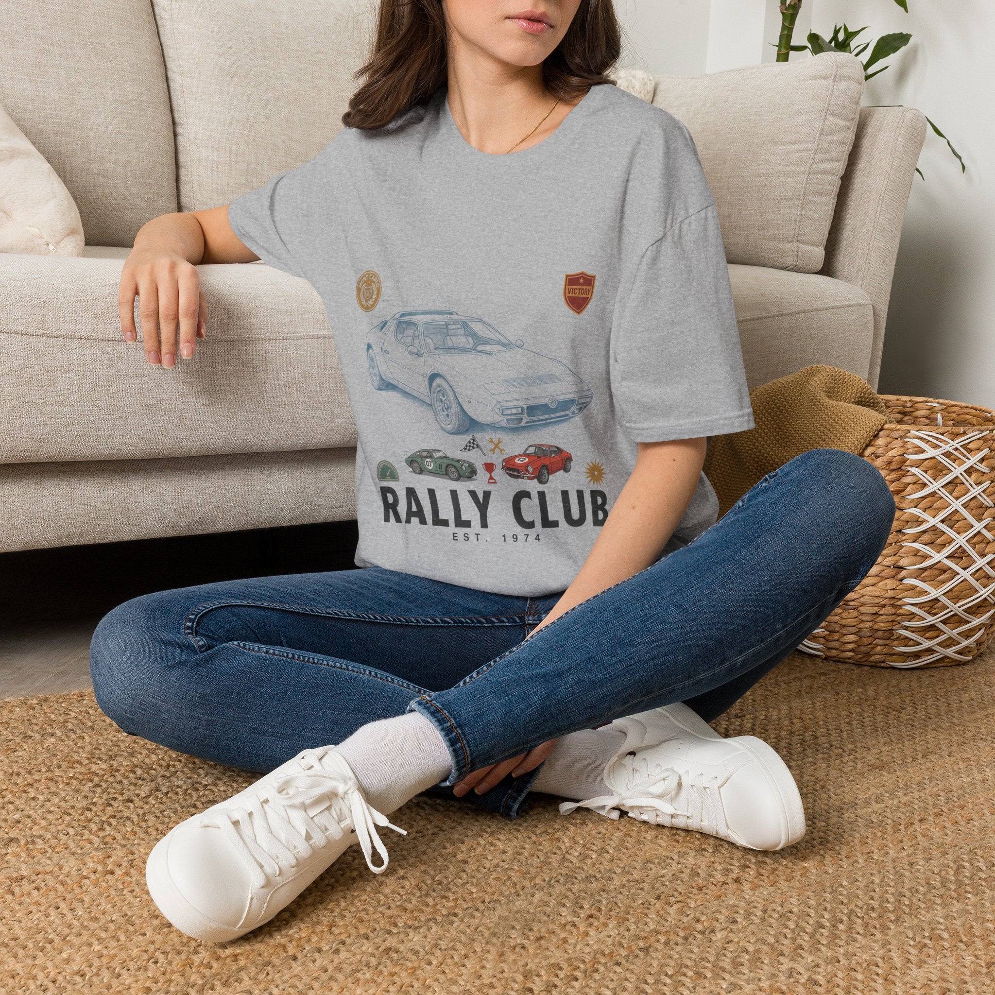 Rally Club Vintage Sports Car T-Shirt — Classic Rally Driving Tee