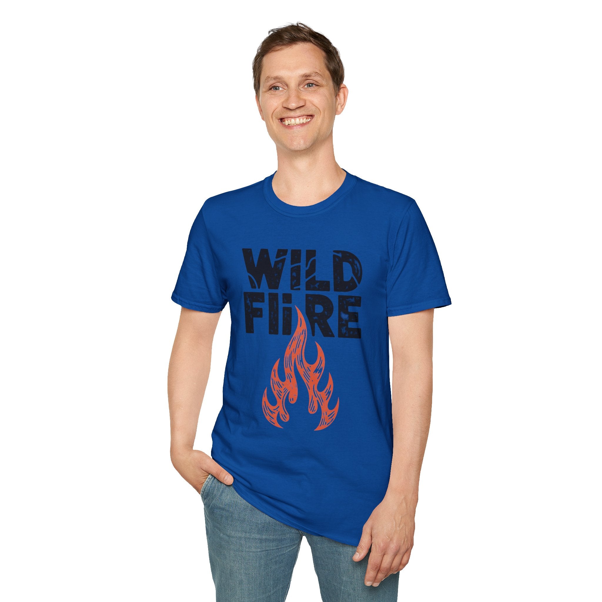 Wild Fire Graphic T‑Shirt — Bold Flame Typography Tee