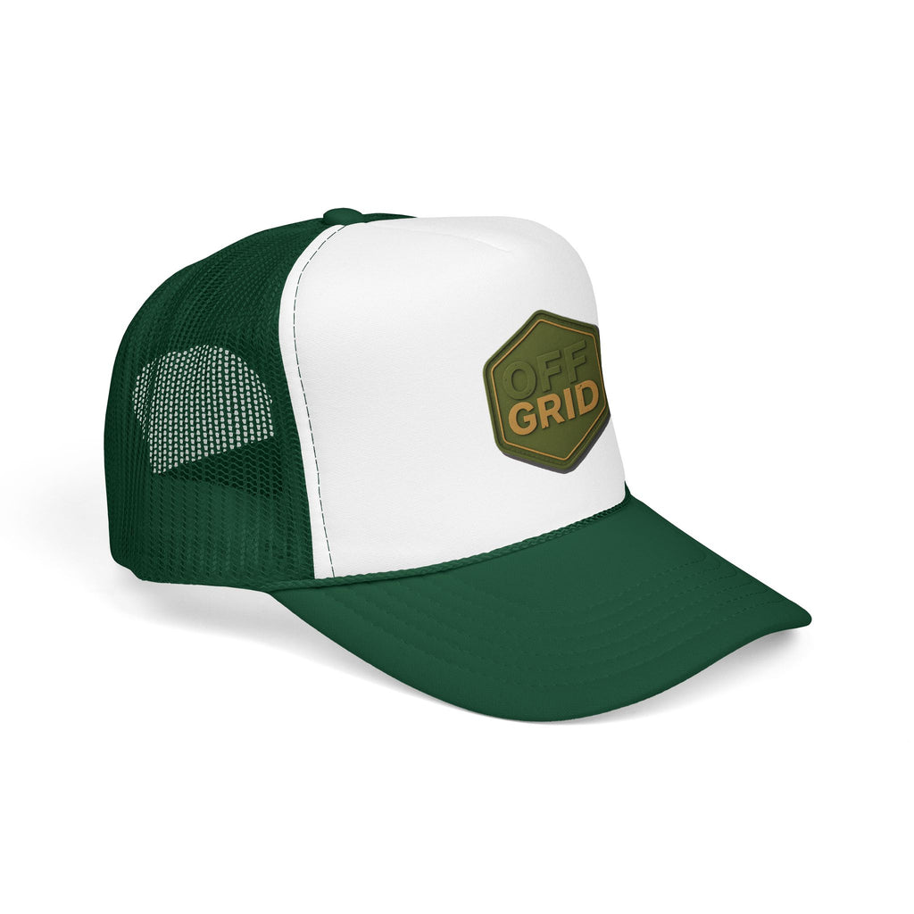 Off Grid Trucker Hat — Outdoor Adventure Foam Mesh Cap