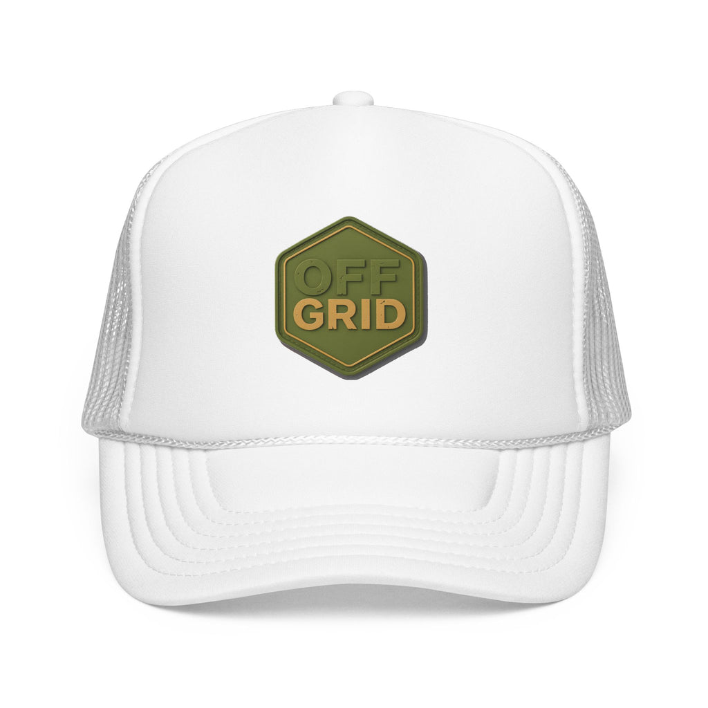 Off Grid Trucker Hat — Outdoor Adventure Foam Mesh Cap