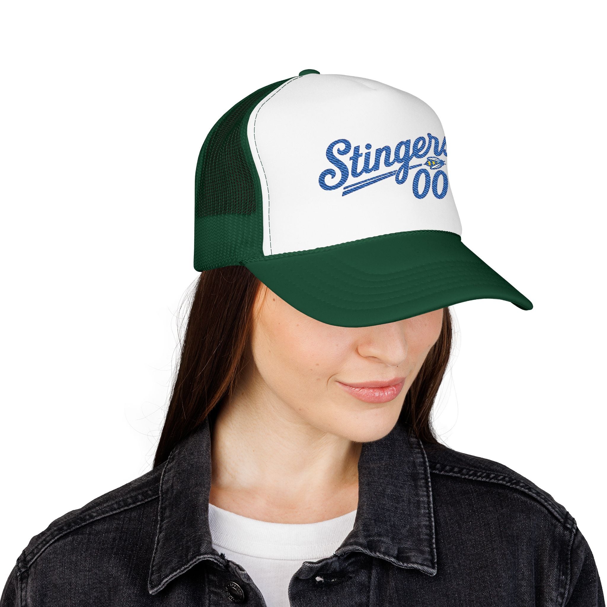 Stingers '00 Trucker Hat — Vintage Script Foam Mesh Cap