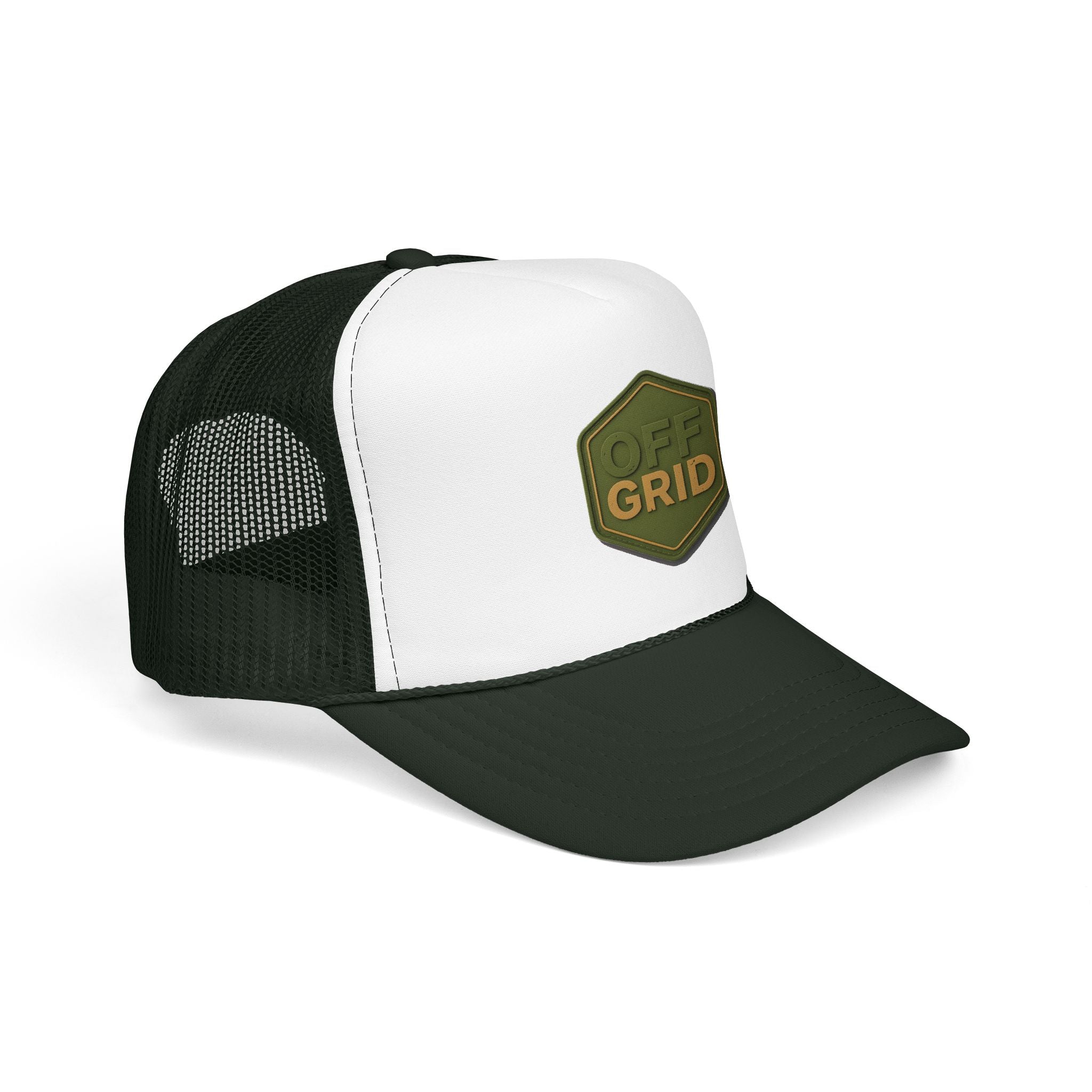 Off Grid Trucker Hat — Outdoor Adventure Foam Mesh Cap