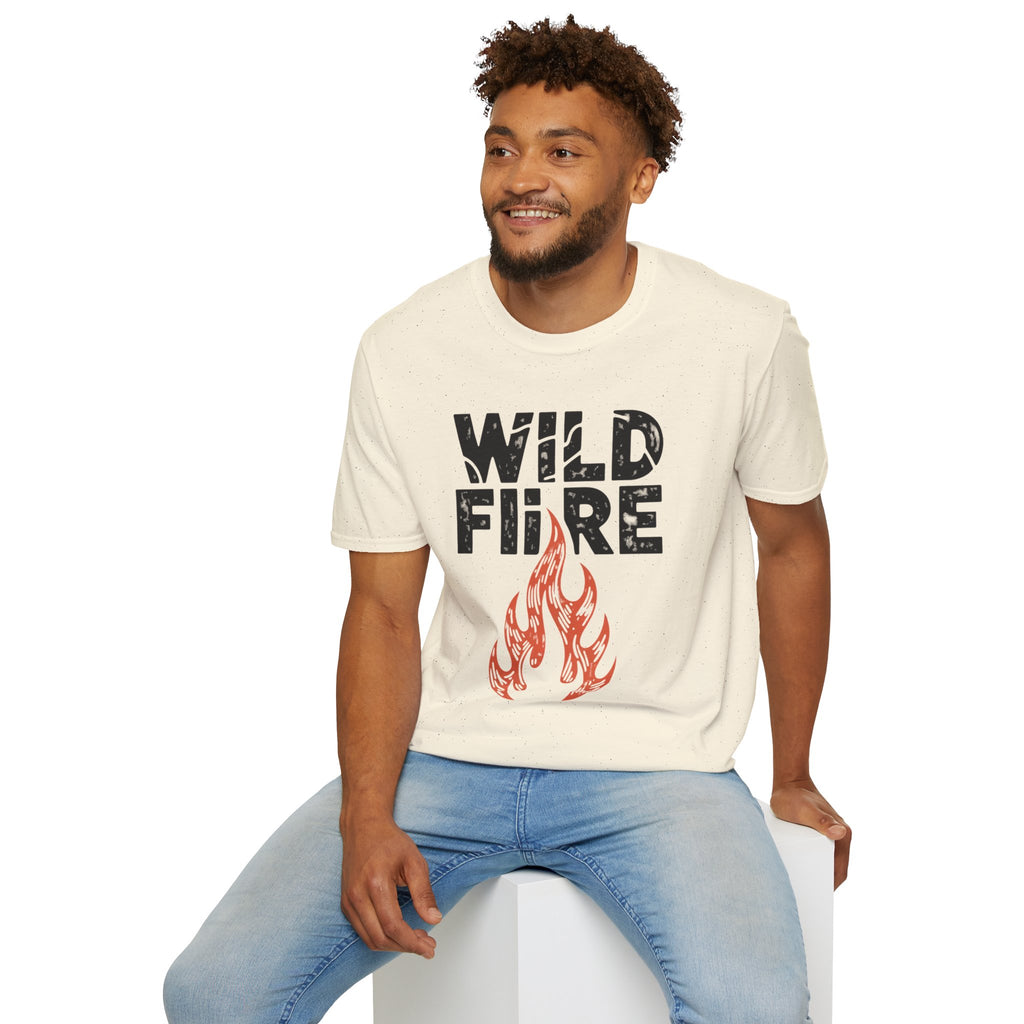 Wild Fire Graphic T-Shirt — Bold Flame Typography Tee | Noorve | T-Shirt