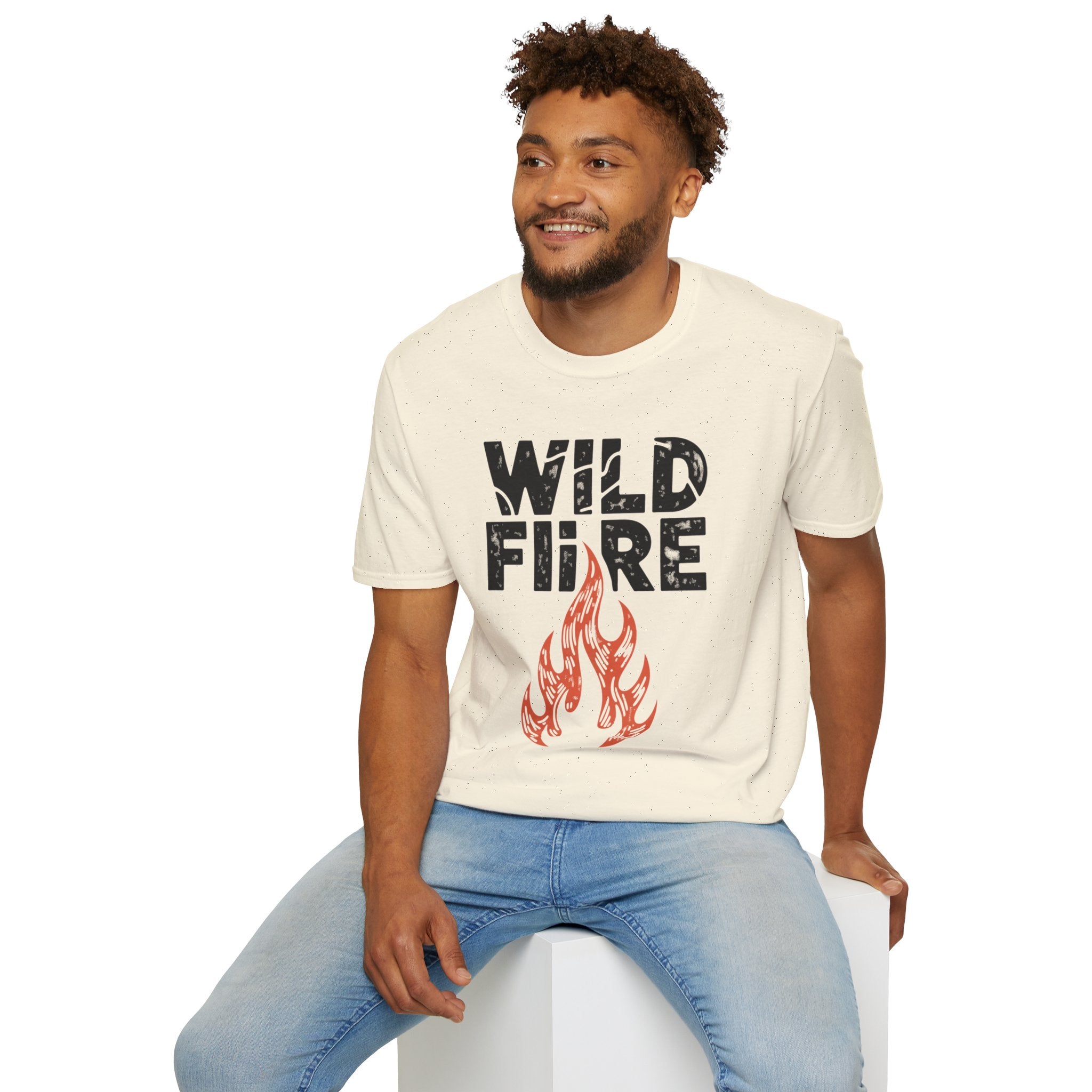 Wild Fire Graphic T-Shirt — Bold Flame Typography Tee | Noorve | T-Shirt