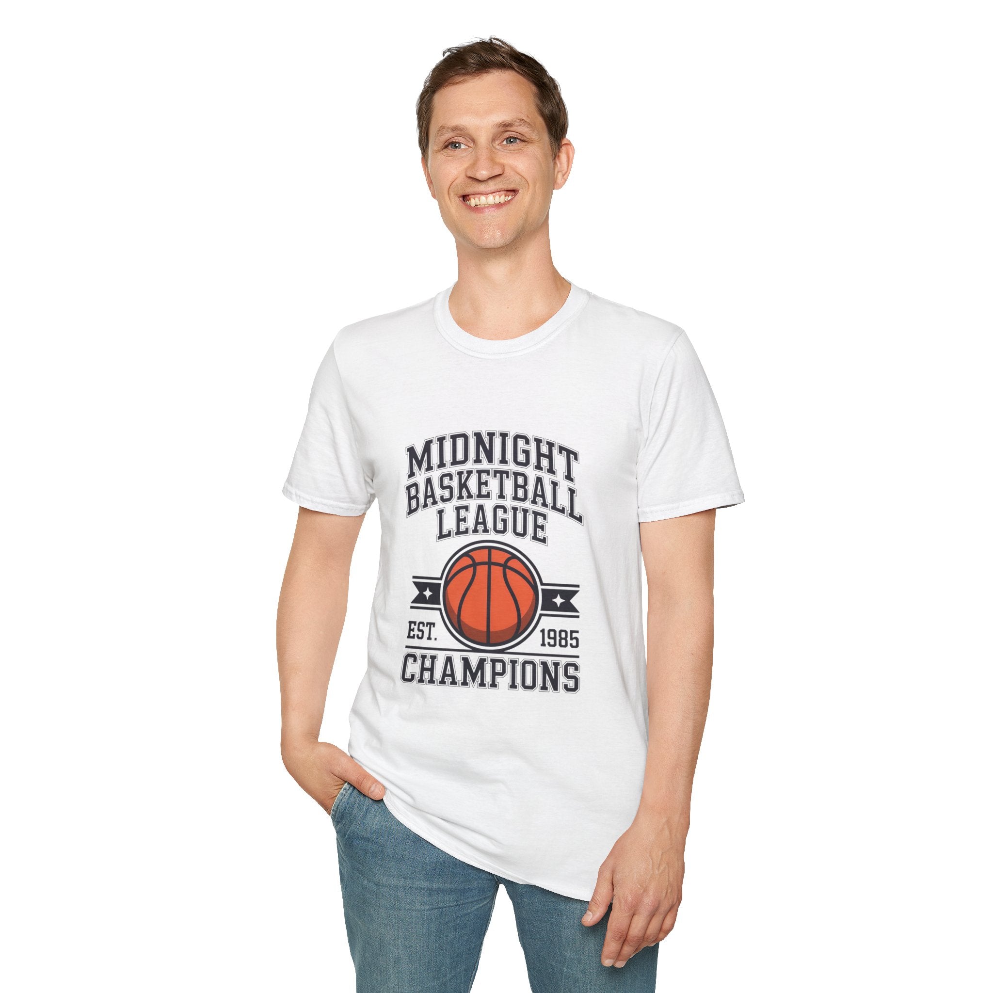 Midnight Basketball League T-Shirt — Vintage Champs Graphic Tee | Noorve | T-Shirt