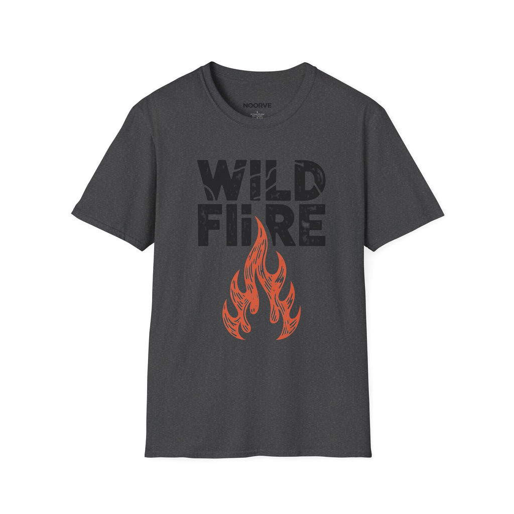 Wild Fire Graphic T‑Shirt — Bold Flame Typography Tee