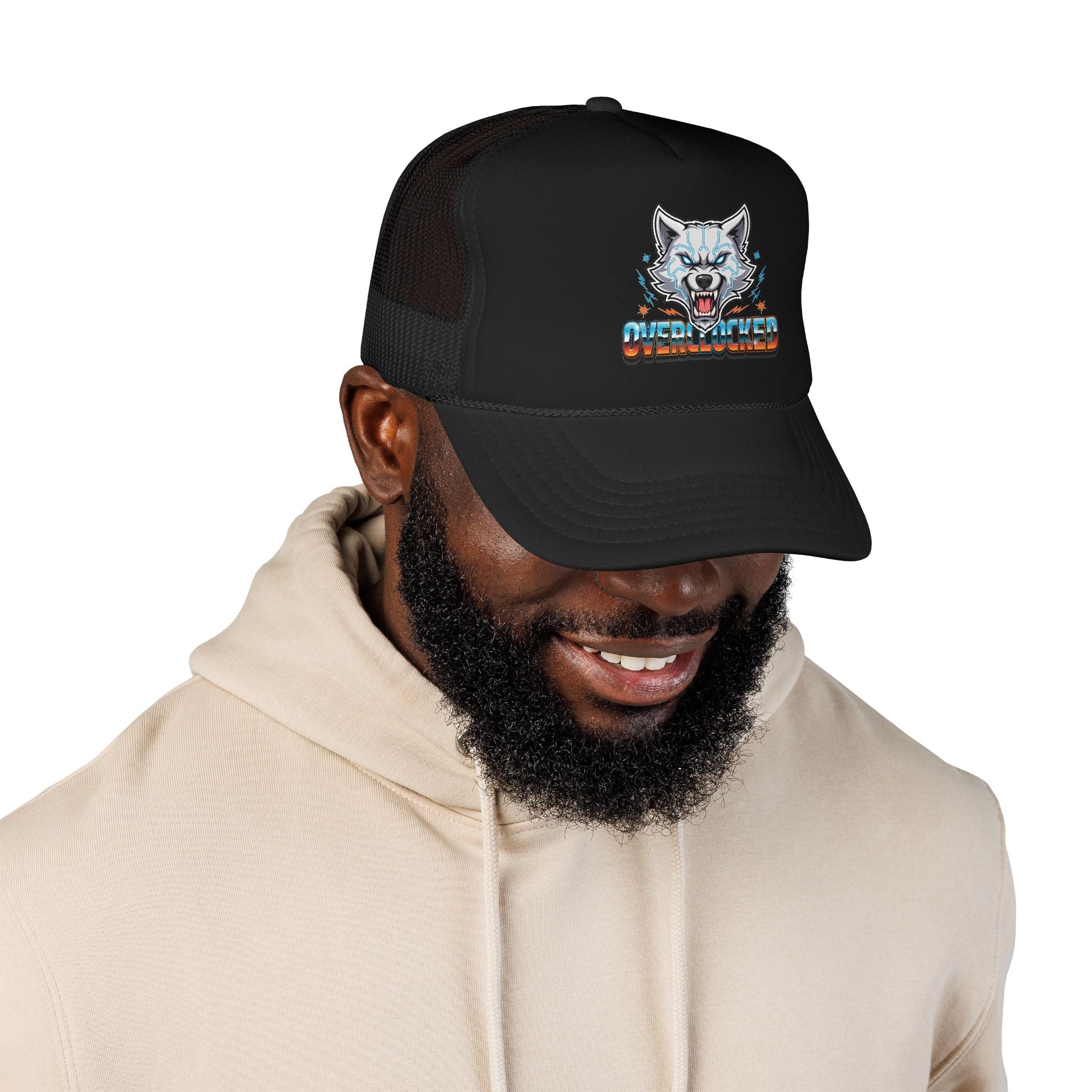 Wolf Trucker Hat — Fierce Arctic Wolf Foam Trucker Cap