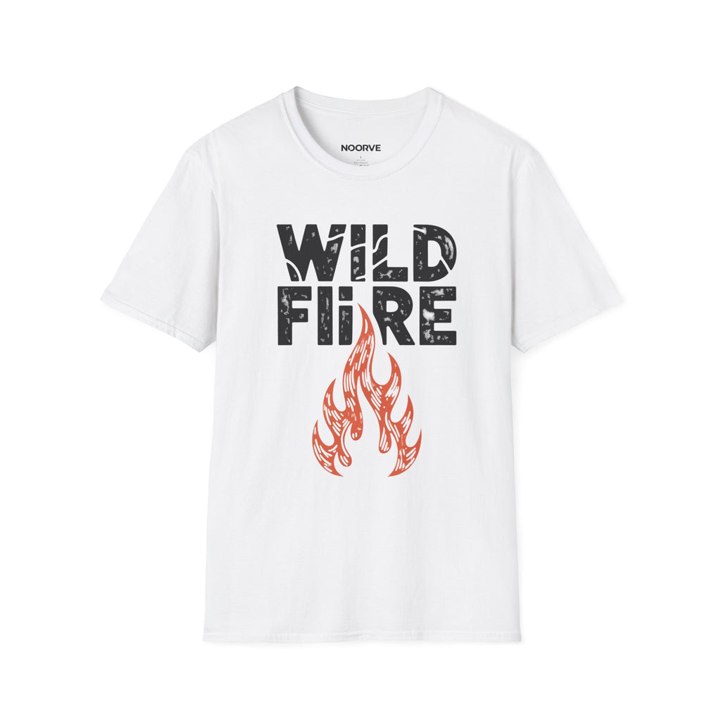 Wild Fire Graphic T‑Shirt — Bold Flame Typography Tee