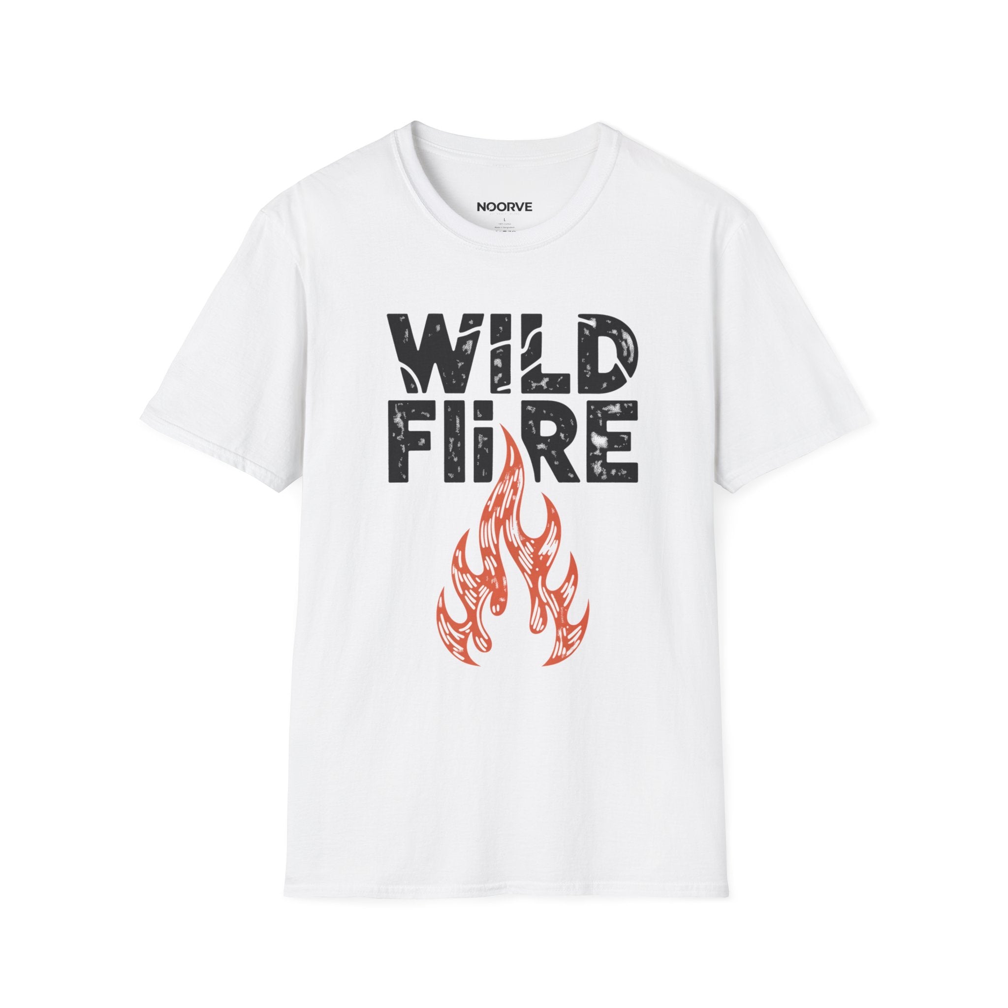 Wild Fire Graphic T‑Shirt — Bold Flame Typography Tee
