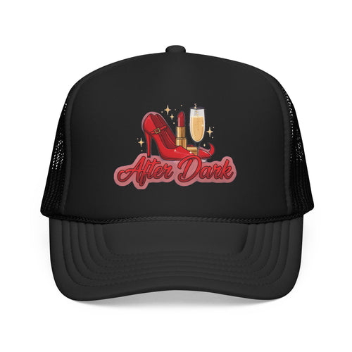 After Dark Trucker Hat — Red Heels & Champagne Foam Cap | Noorve | Hats