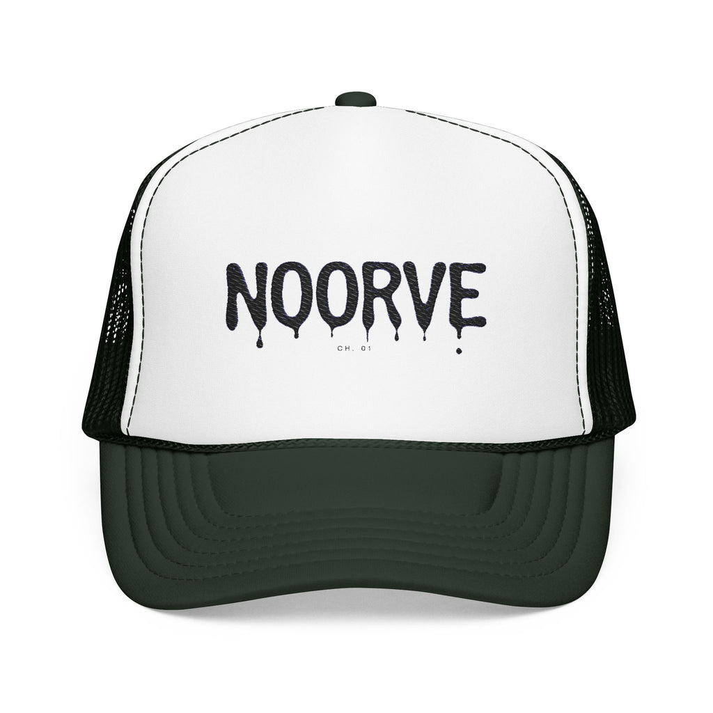 Drip Logo Trucker Hat — Noorvé Glimmer Foam Cap | Noorve | Hats