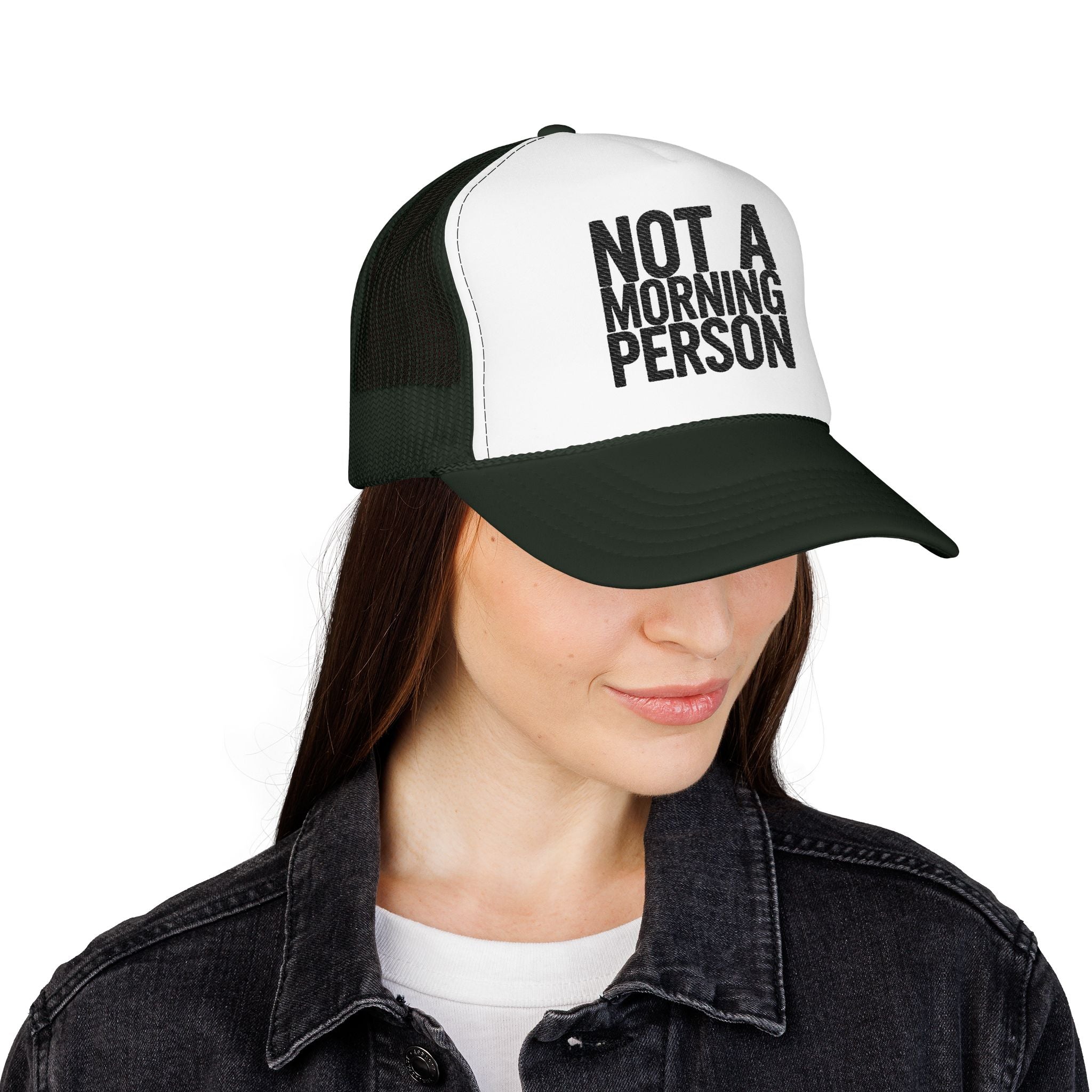 Trucker Hat — NOLA Music Person Glitter Text Foam Mesh Cap