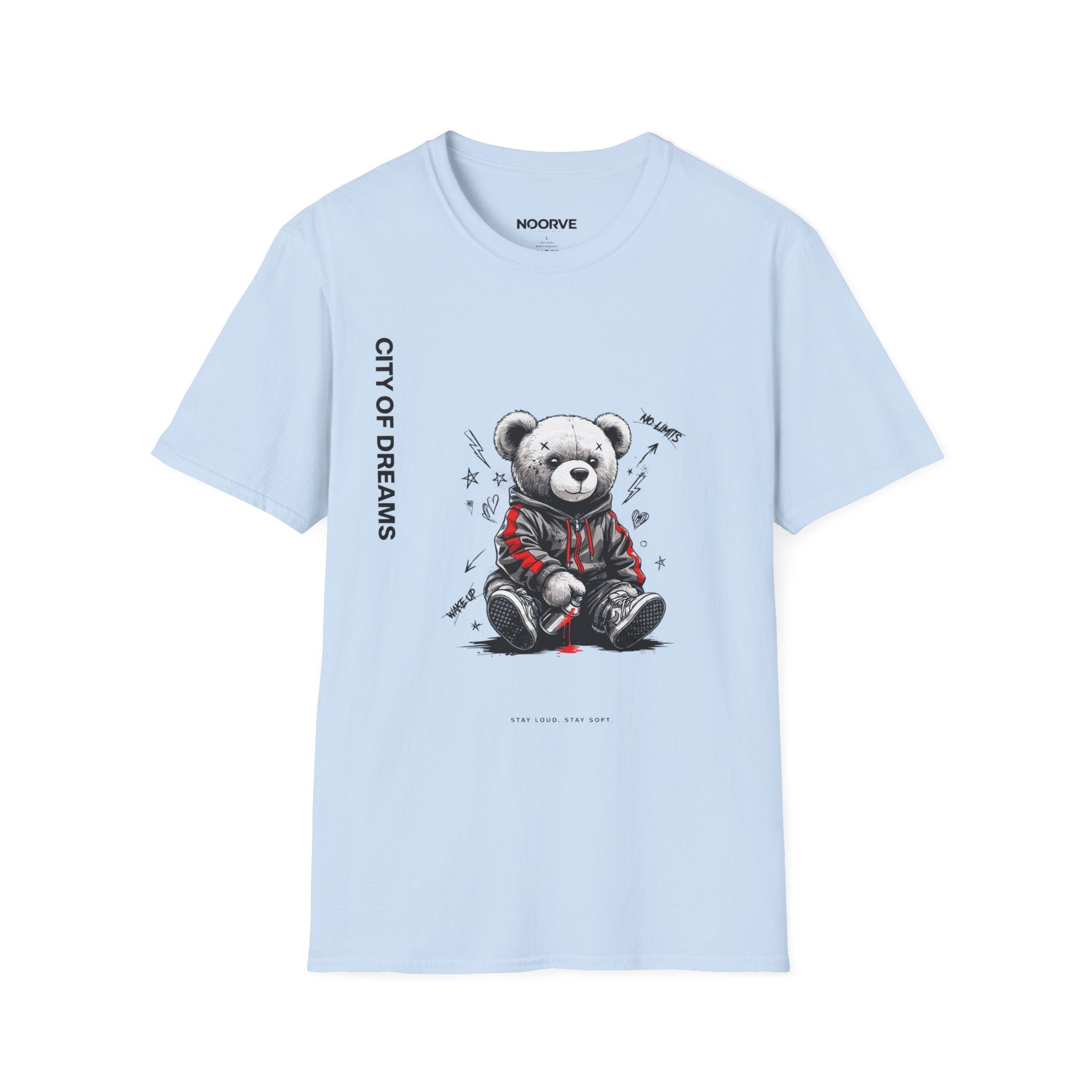 City of Dreams Teddy Bear T-Shirt — Cute Grunge Graphic Tee | Noorve | T-Shirt