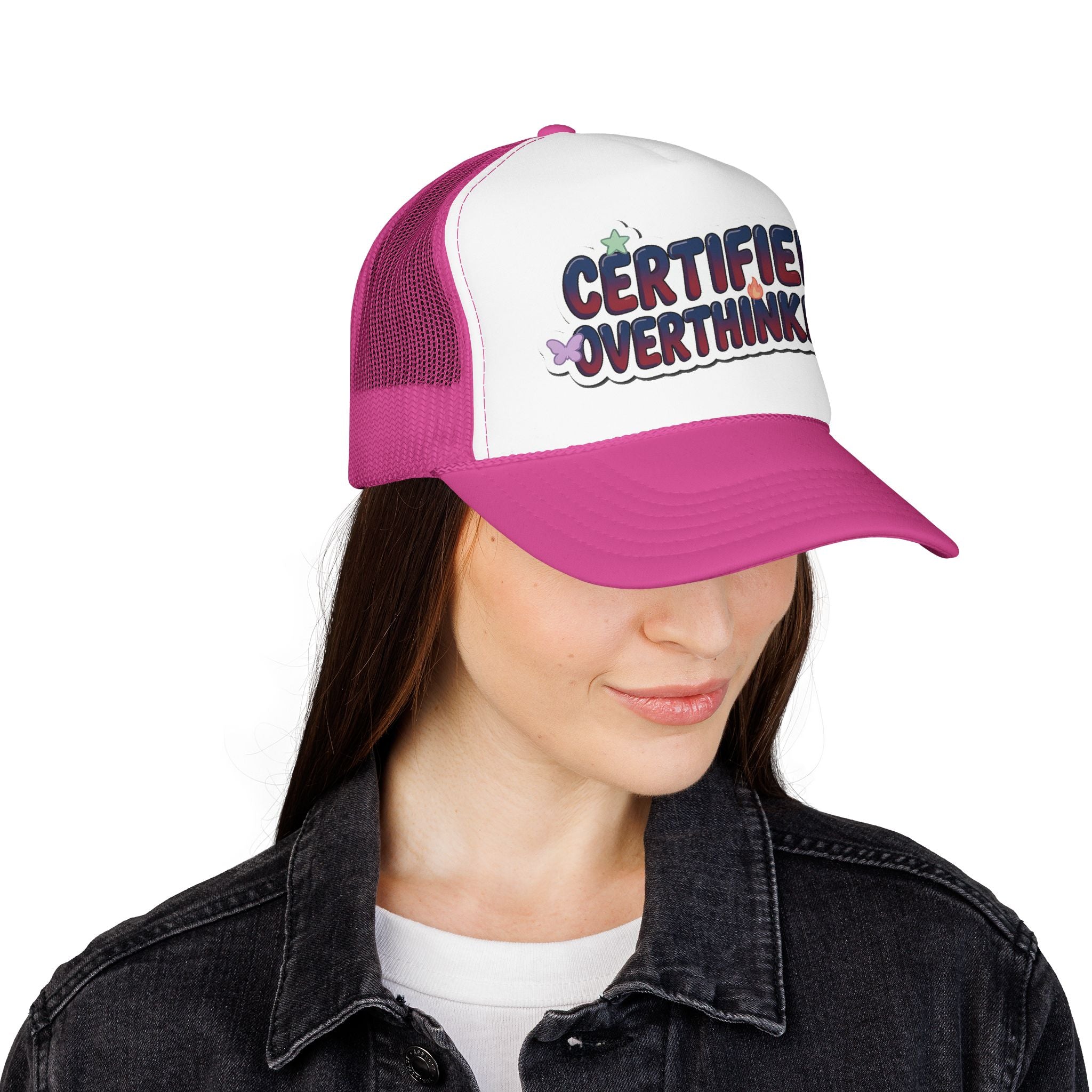 Trucker Hat — "Certified Overthinker" Foam Patch Cap