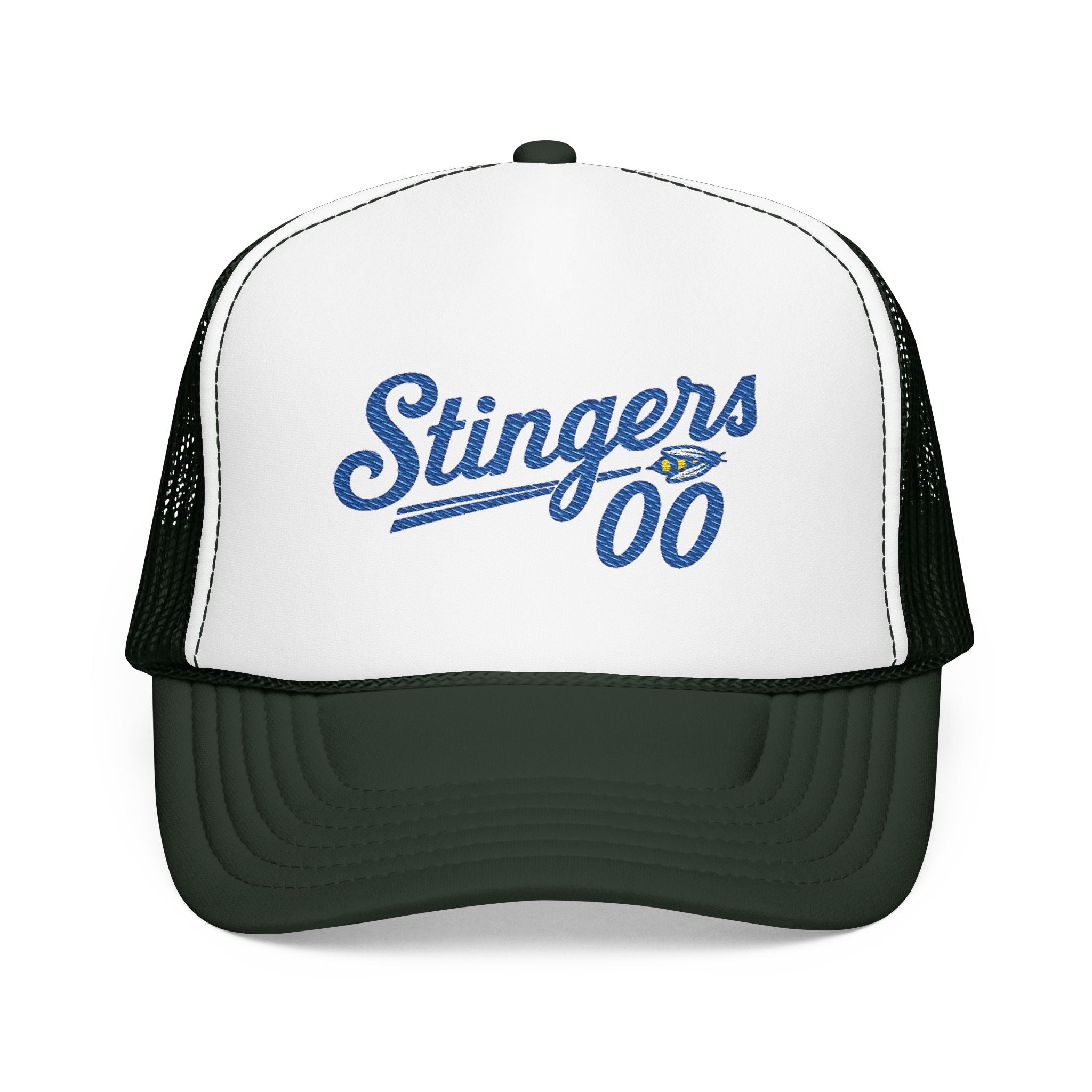 Stingers '00 Trucker Hat — Vintage Script Foam Mesh Cap | Noorve | Hats