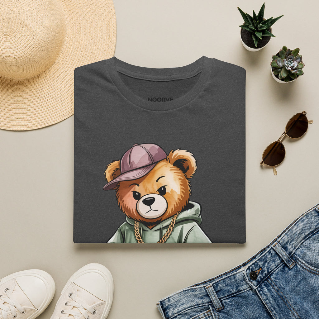 Casual Bear Graphic T-Shirt — Cool Teddy in Hoodie & Cap | Noorve | T-Shirt