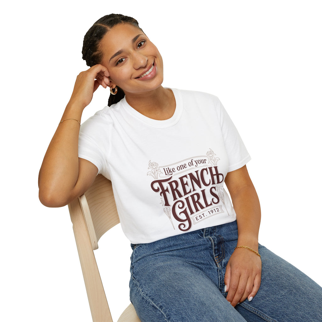 French Girls T-Shirt — "Like One of Your French Girls" Vintage Script Tee