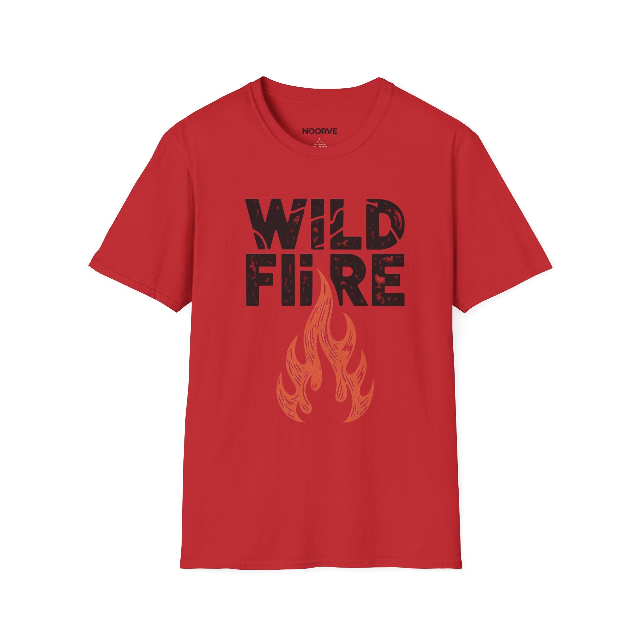 Wild Fire Graphic T‑Shirt — Bold Flame Typography Tee