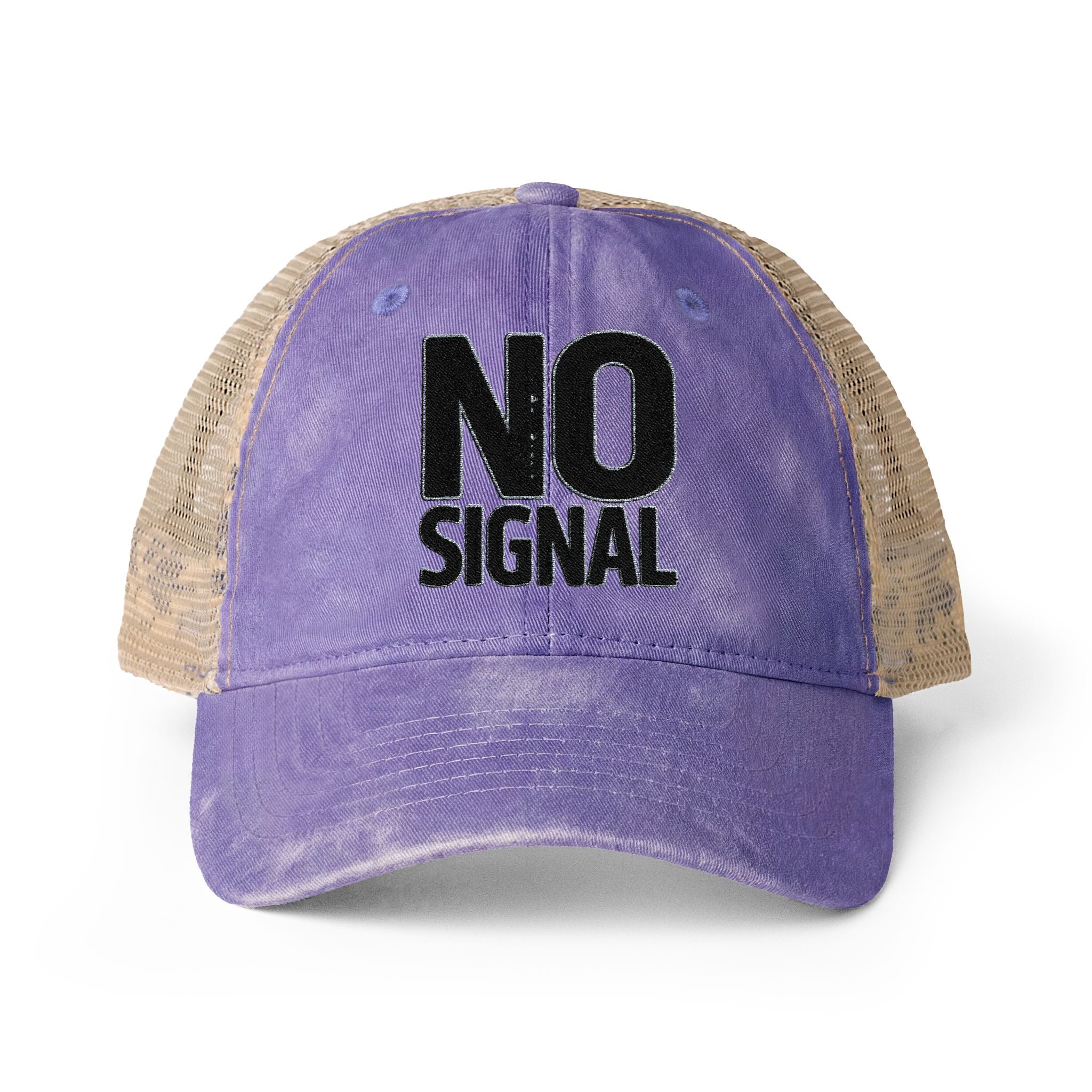 Dusty Pink Floral Washed Mesh-Back Cap