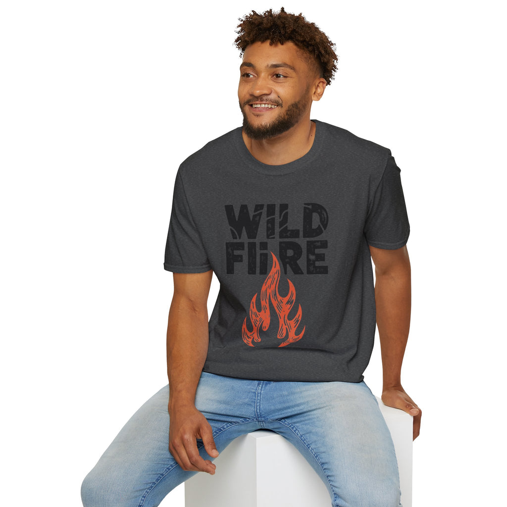 Wild Fire Graphic T-Shirt — Bold Flame Typography Tee | Noorve | T-Shirt
