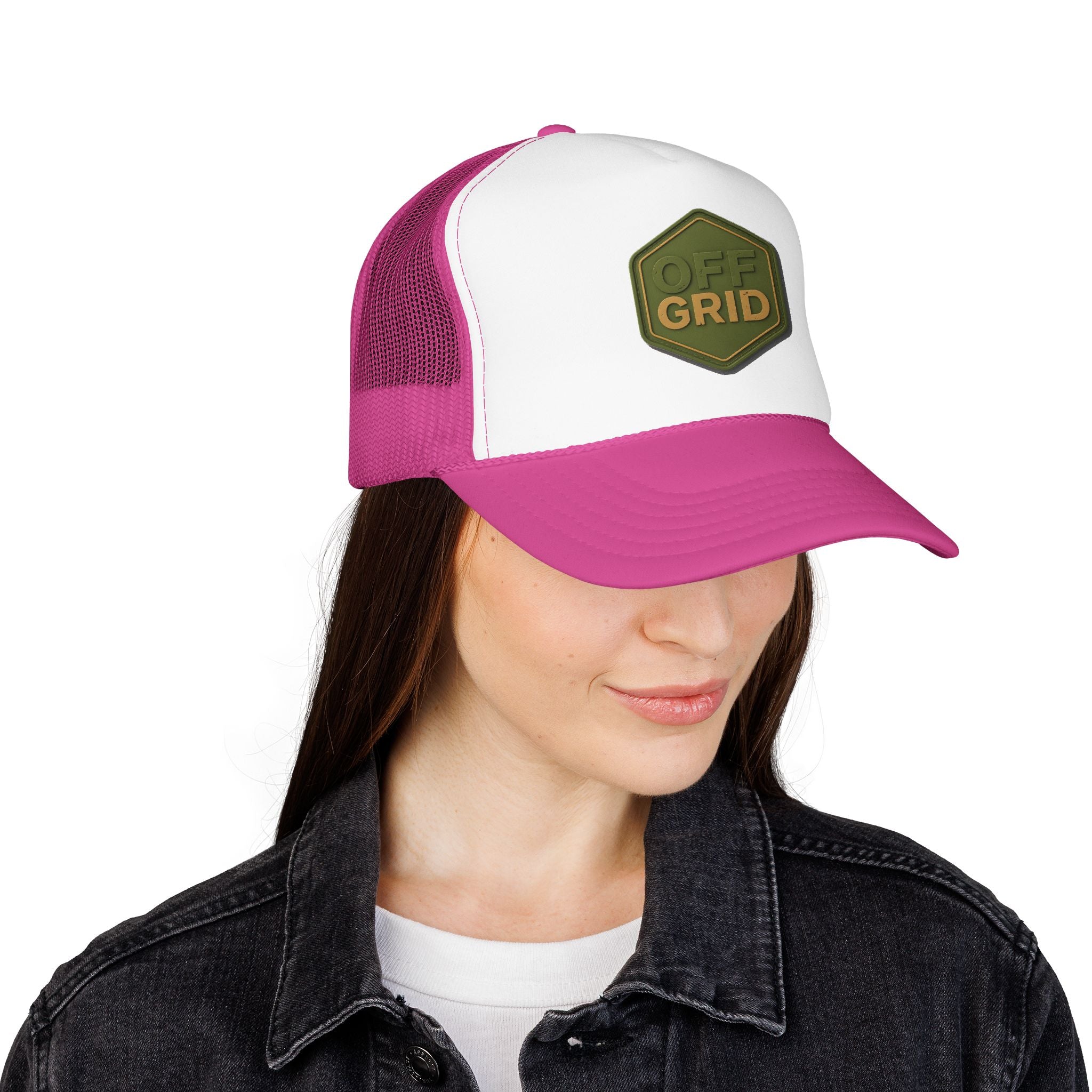 Off Grid Trucker Hat — Outdoor Adventure Foam Mesh Cap