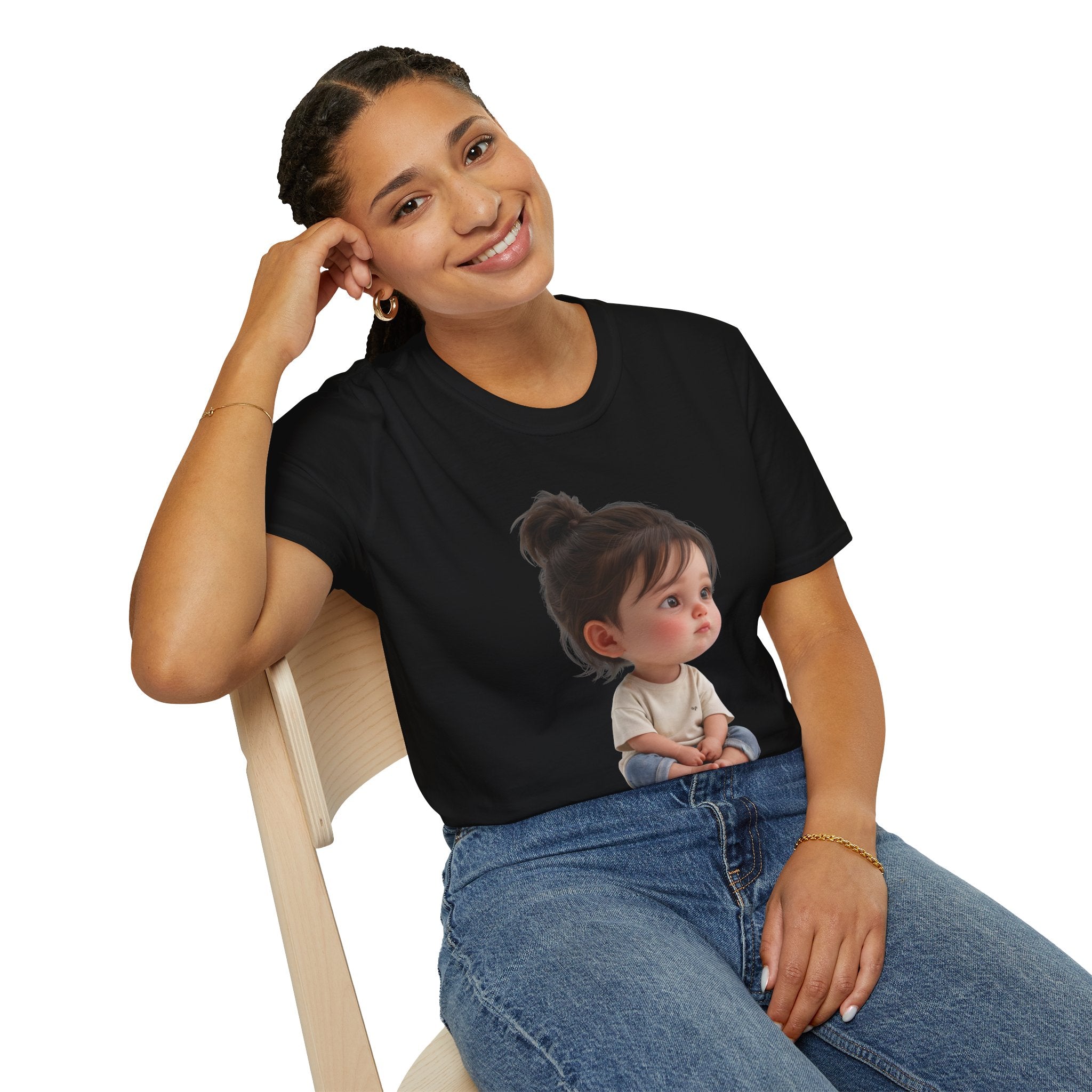Cute Toddler Portrait T-Shirt — Adorable Baby Face Graphic Tee