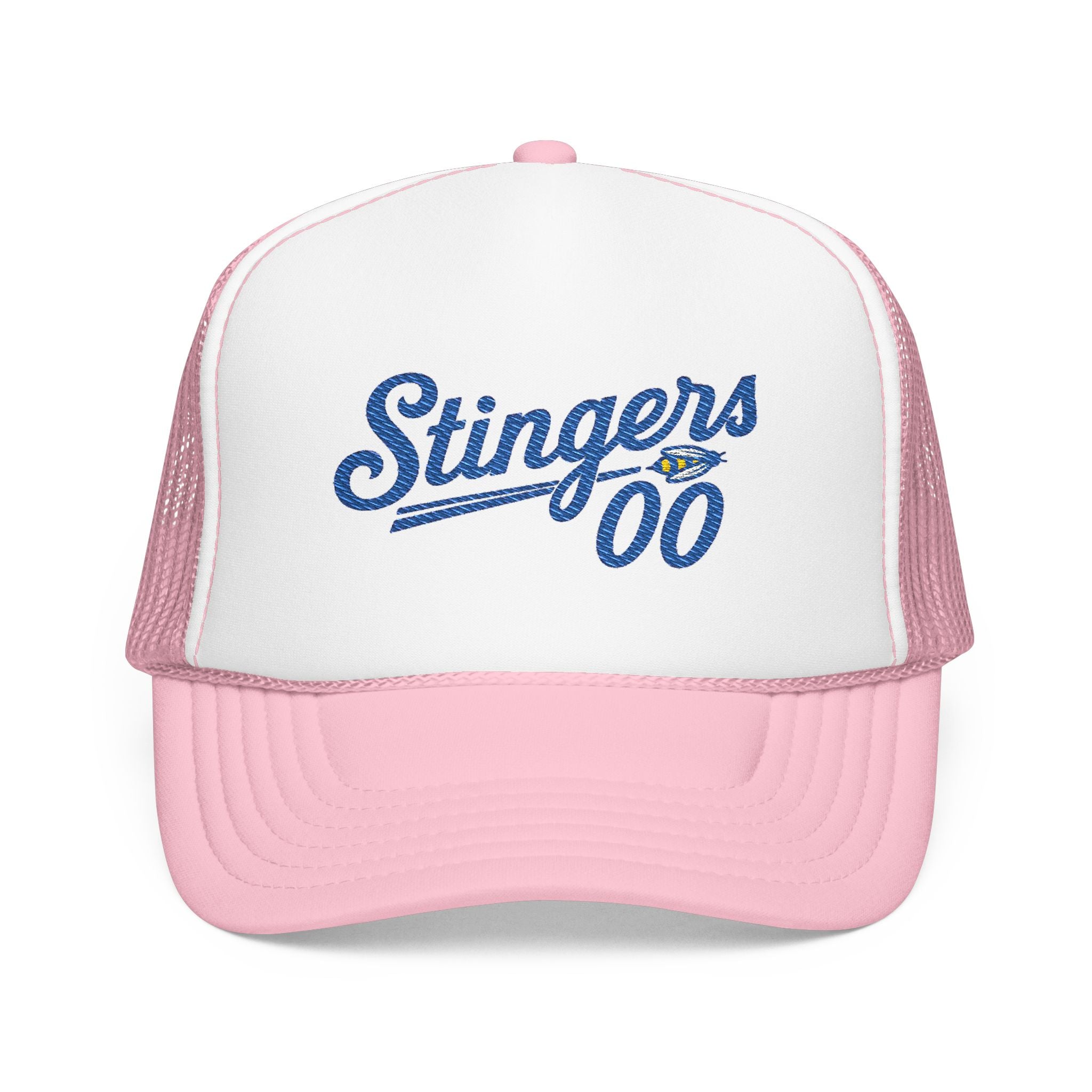 Stingers '00 Trucker Hat — Vintage Script Foam Mesh Cap | Noorve | Hats