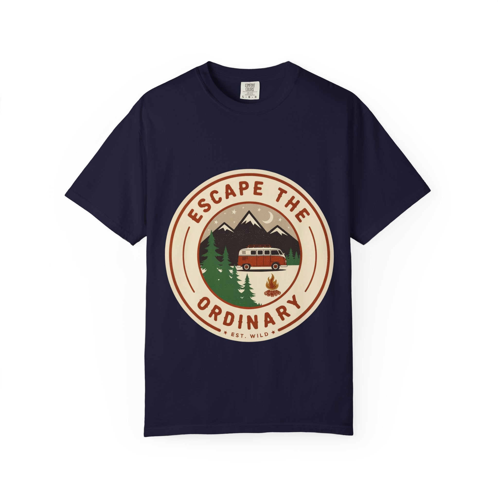 Escape the Ordinary T-Shirt — Vintage Camper Adventure Graphic Tee | Noorve | T-Shirt