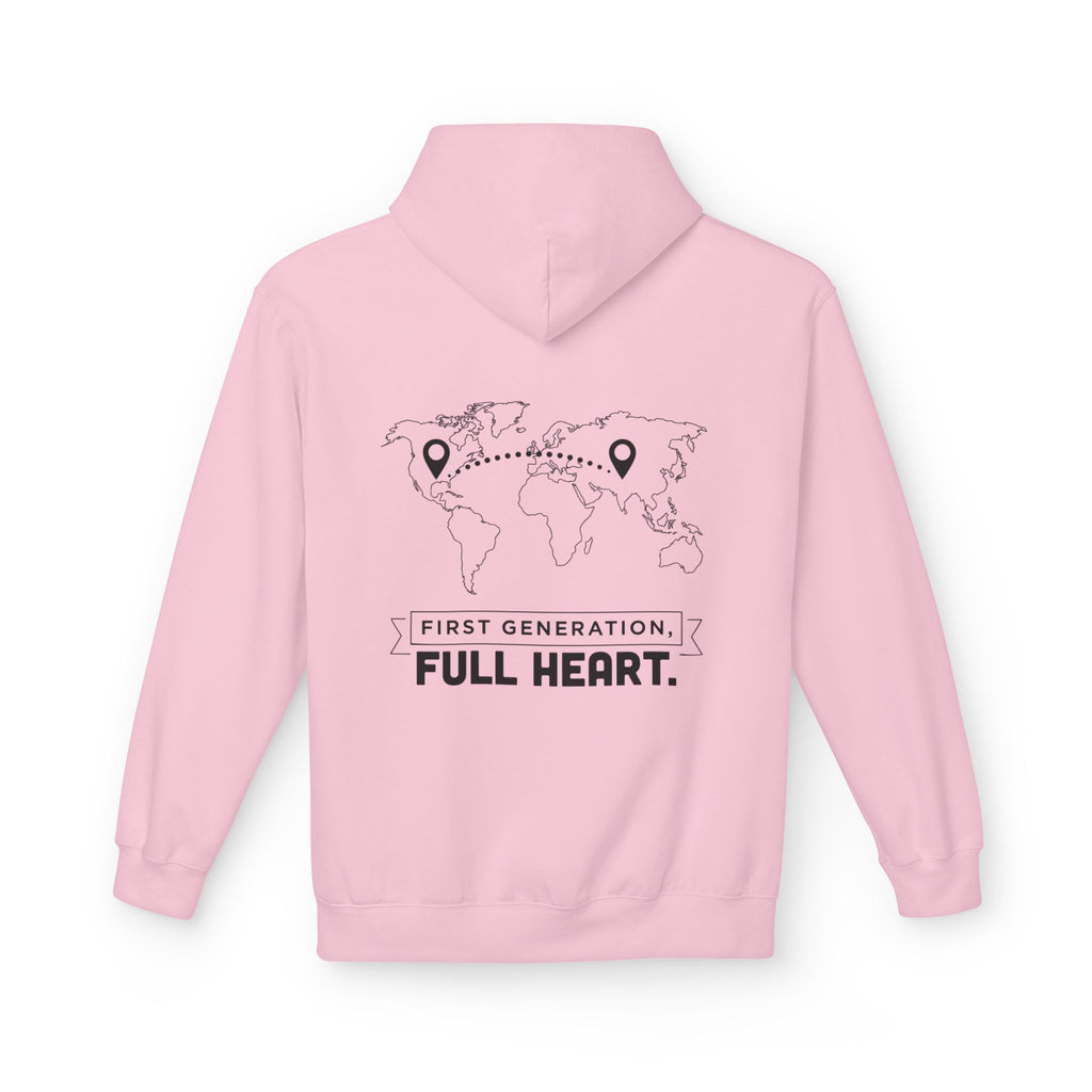 NoCrve 'First Generation, Full Heart' Hoodie — Inspirational Travel Map Pullover