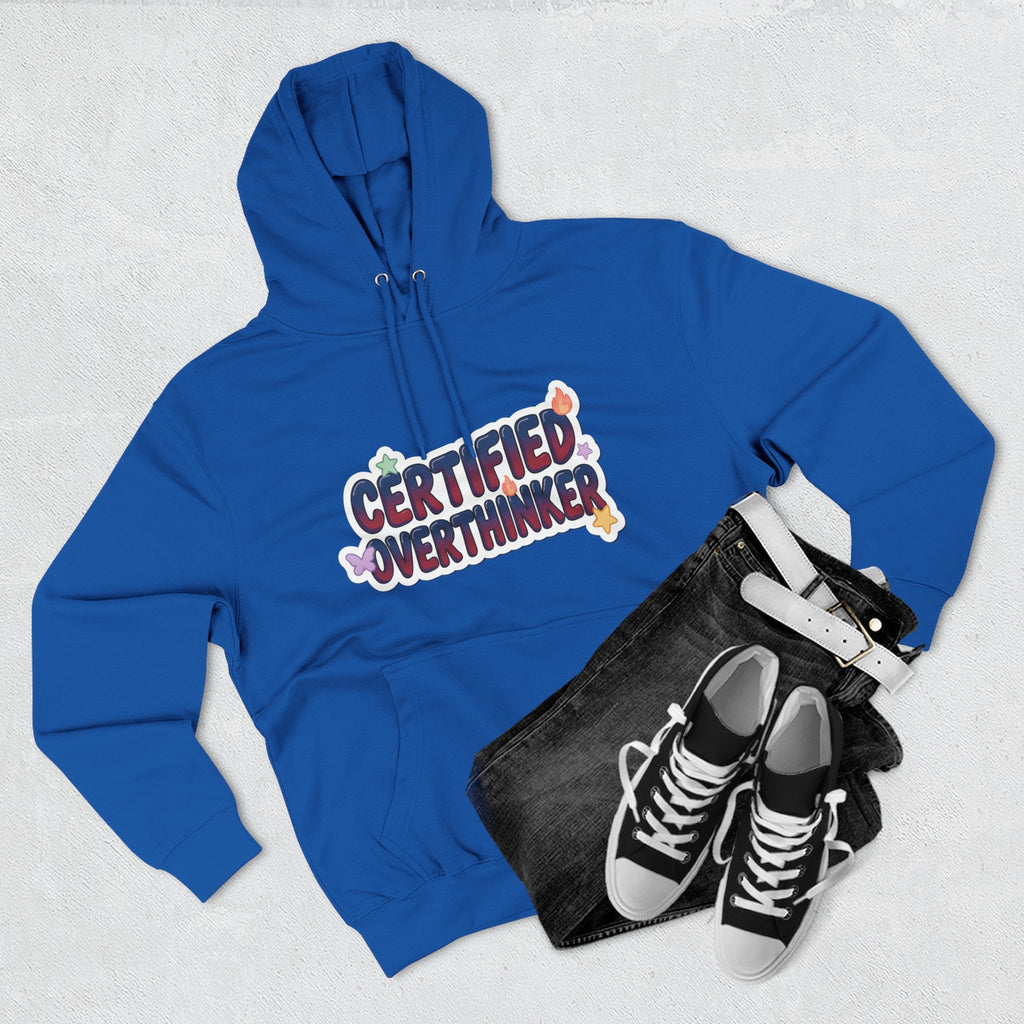 Hoodie — 'Certified Overthinker' & 'Anti Surfing Sun Club' Graphic Pullover