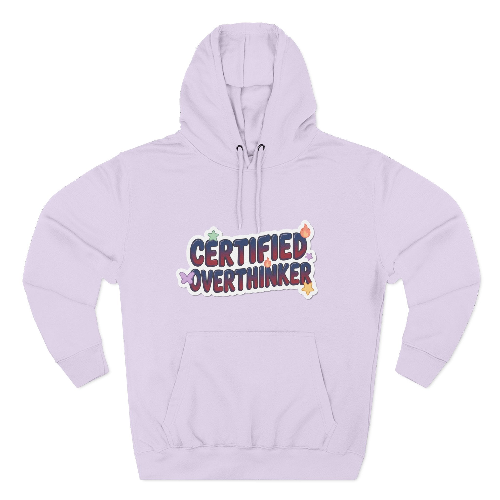 Hoodie — 'Certified Overthinker' & 'Anti Surfing Sun Club' Graphic Pullover